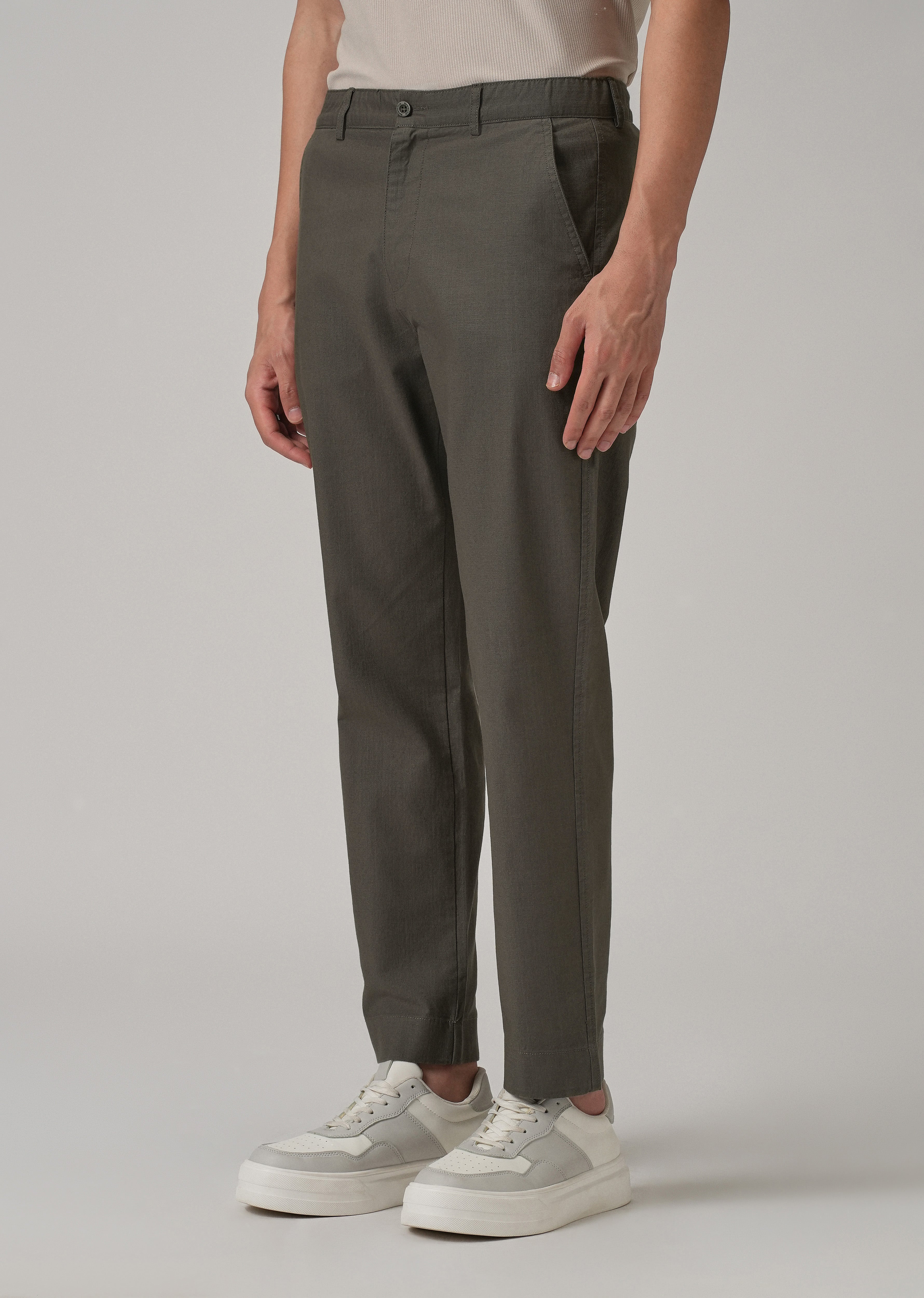 Dark Grey Cotton Trouser