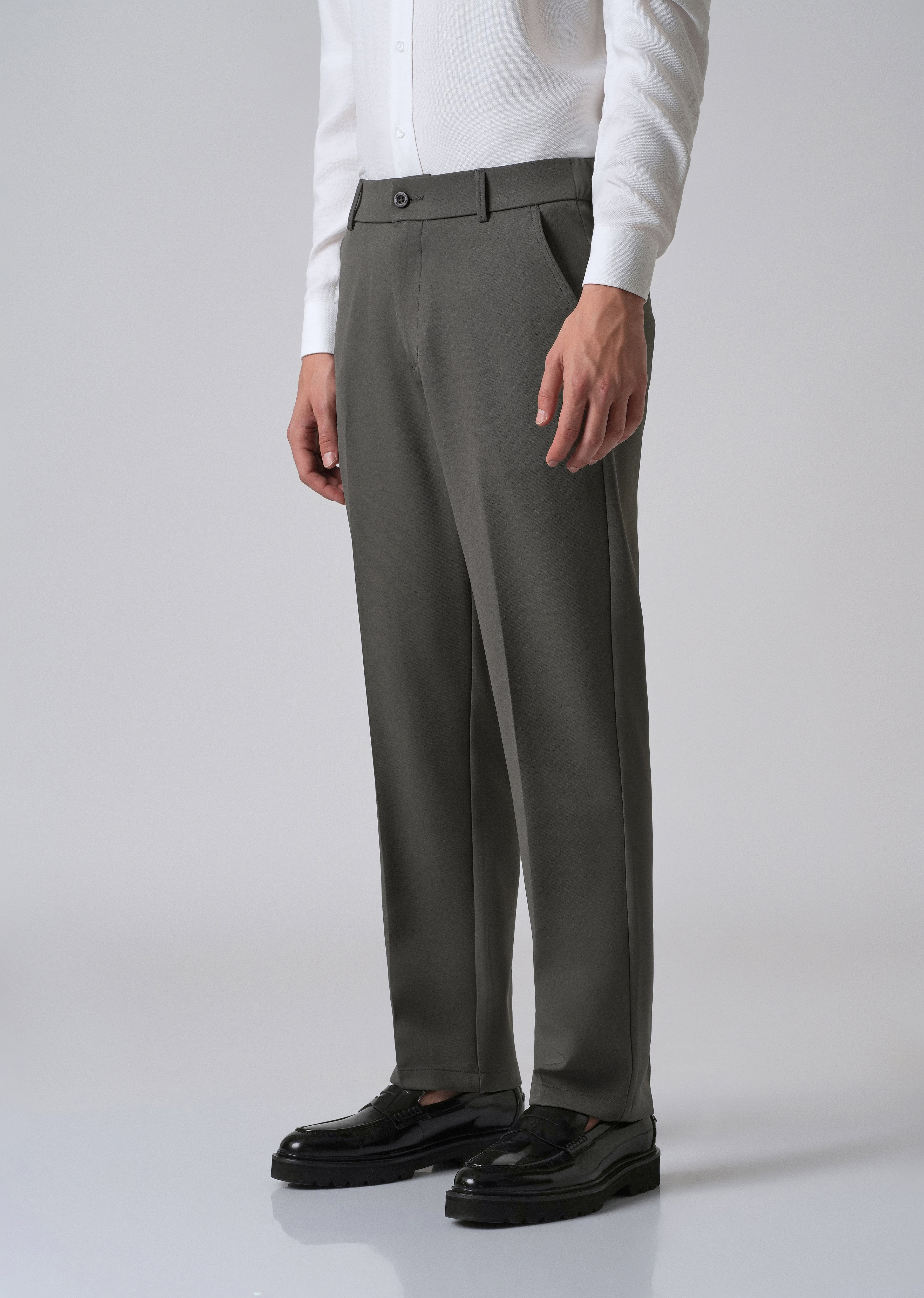 Dark Grey Relaxed Fit Trousers