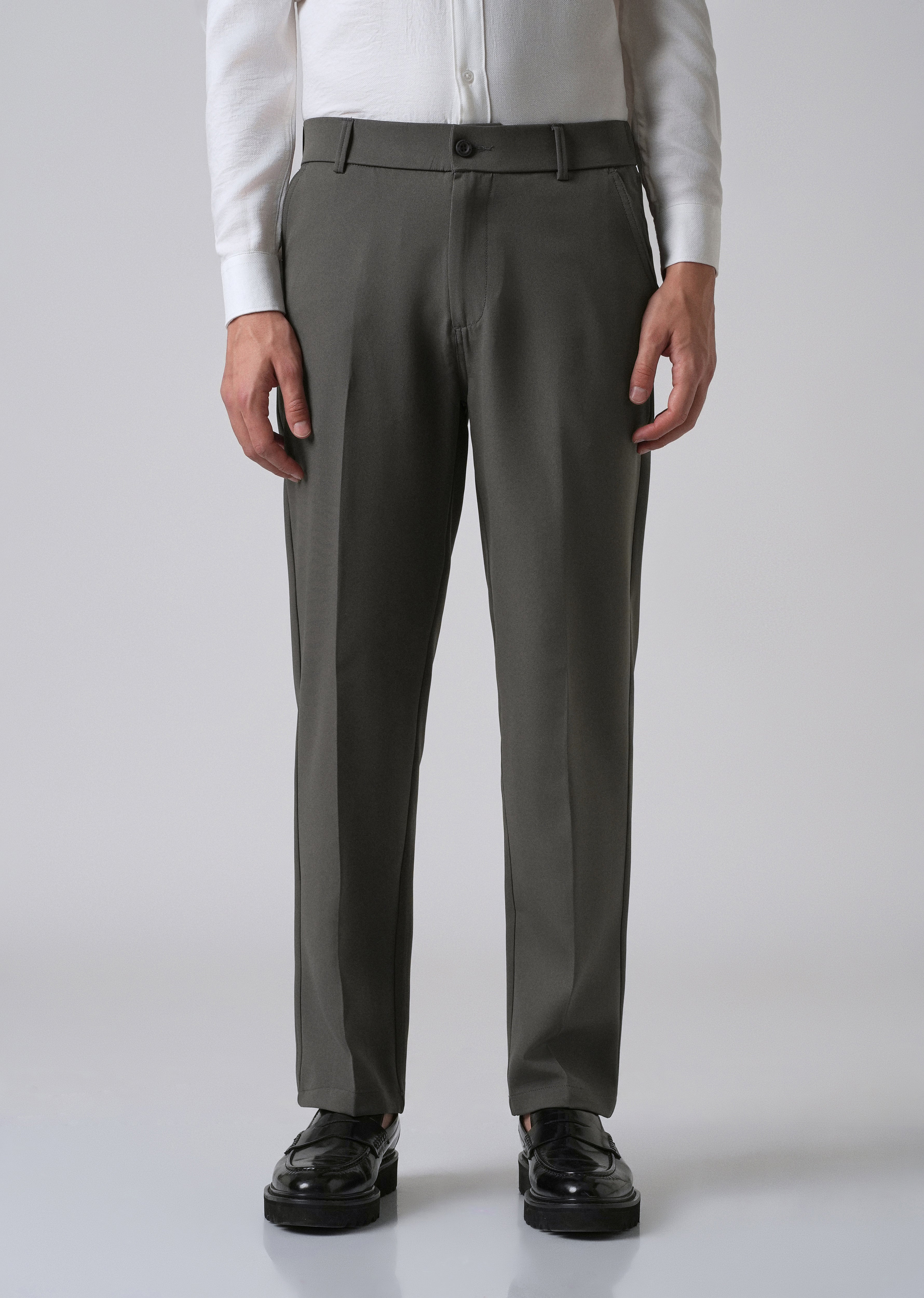 Dark Grey Relaxed Fit Trousers