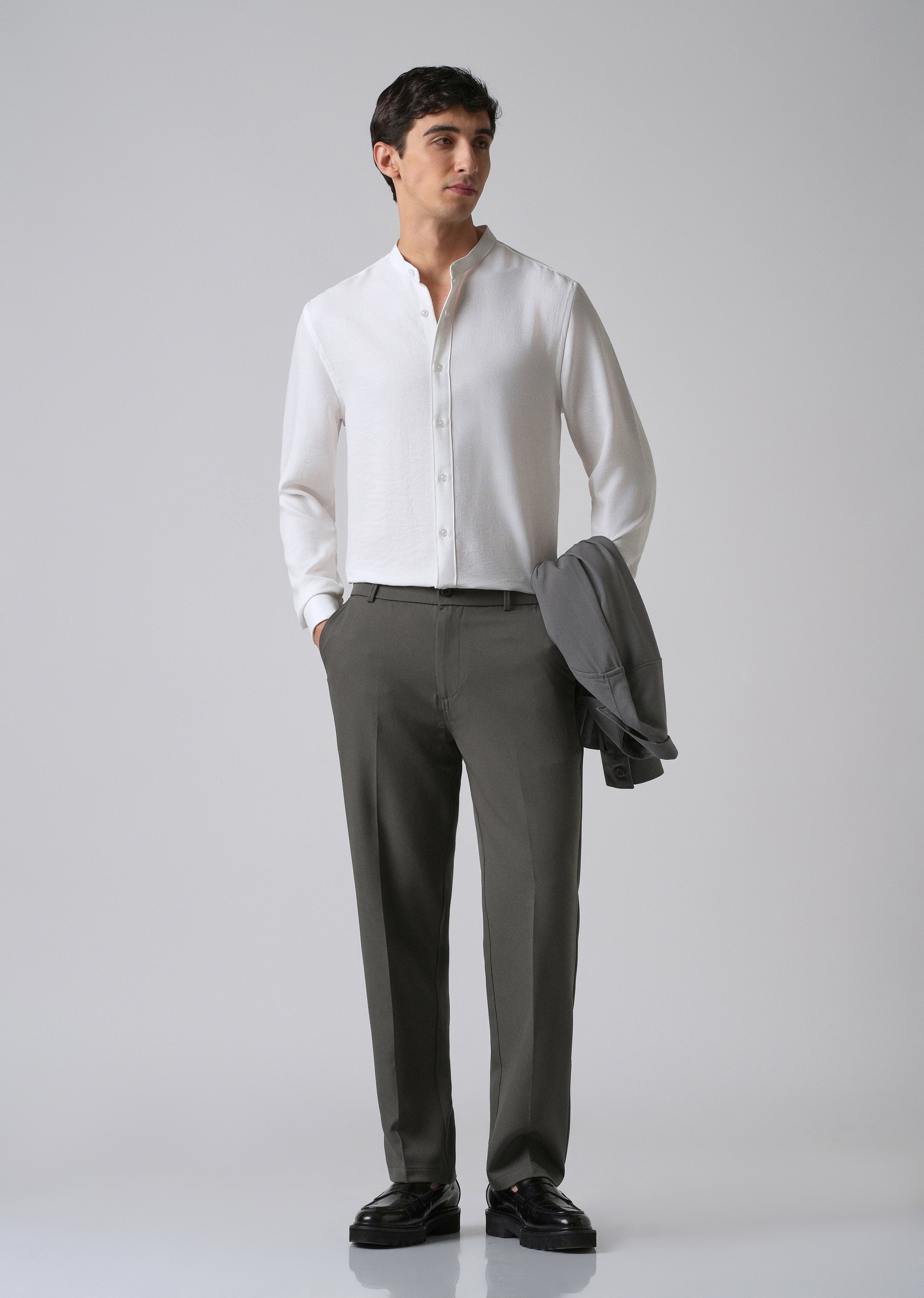 Dark Grey Relaxed Fit Trousers