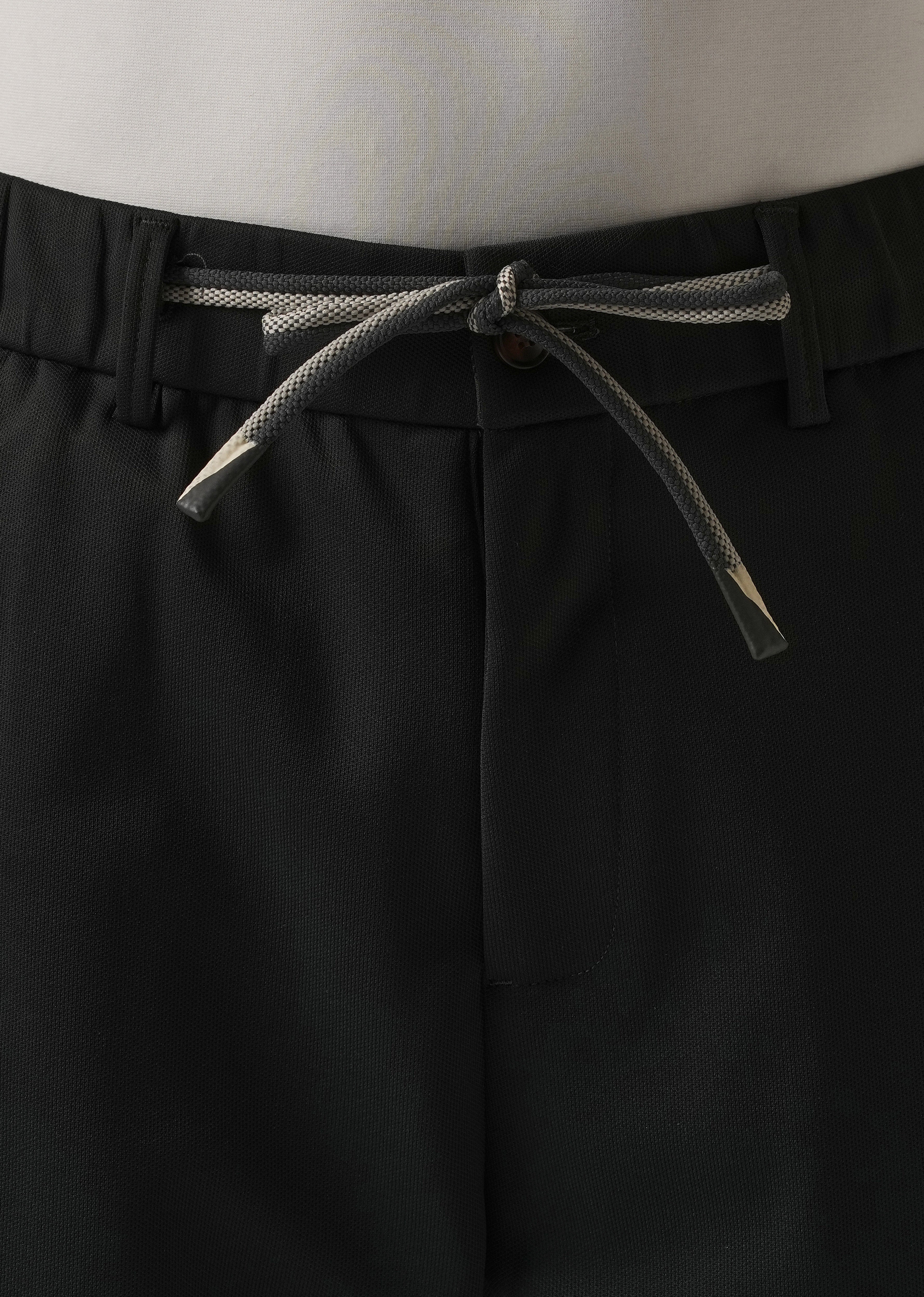 Dark Grey Textured Stretch Pant