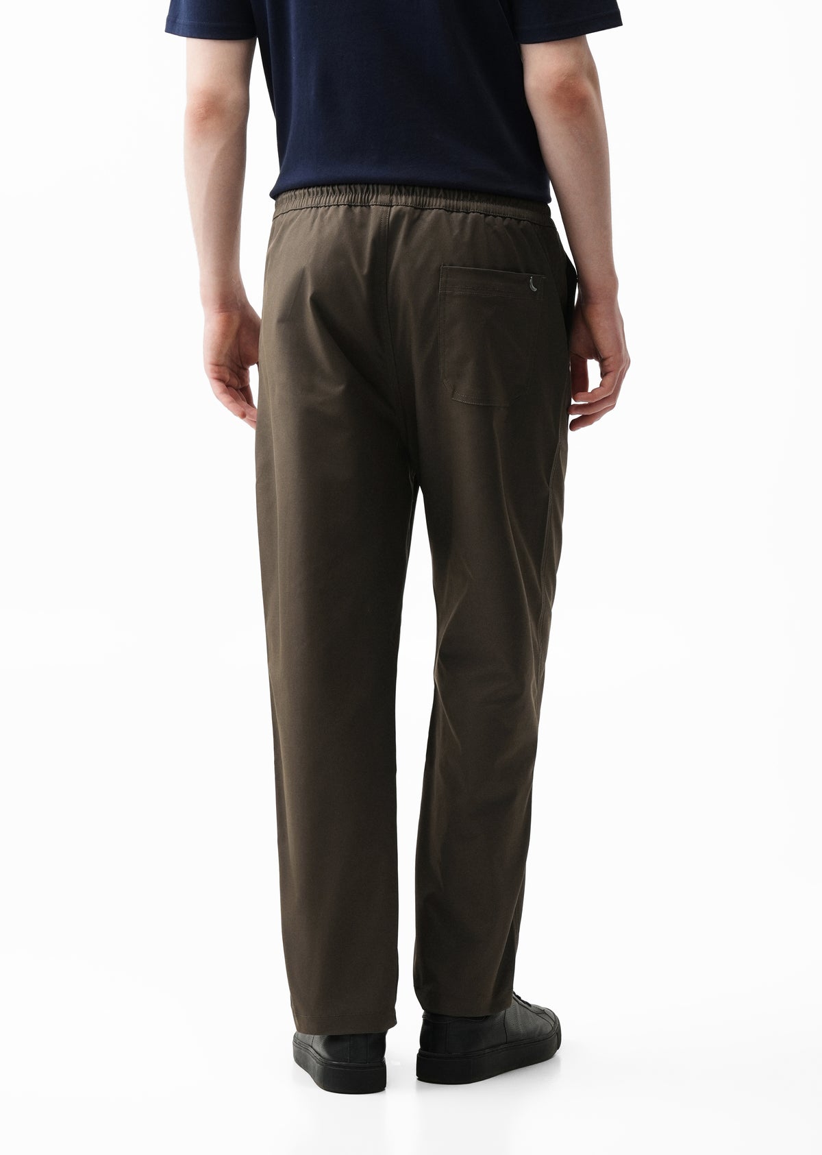 Dark Olive Relaxed Drawstring Trouser