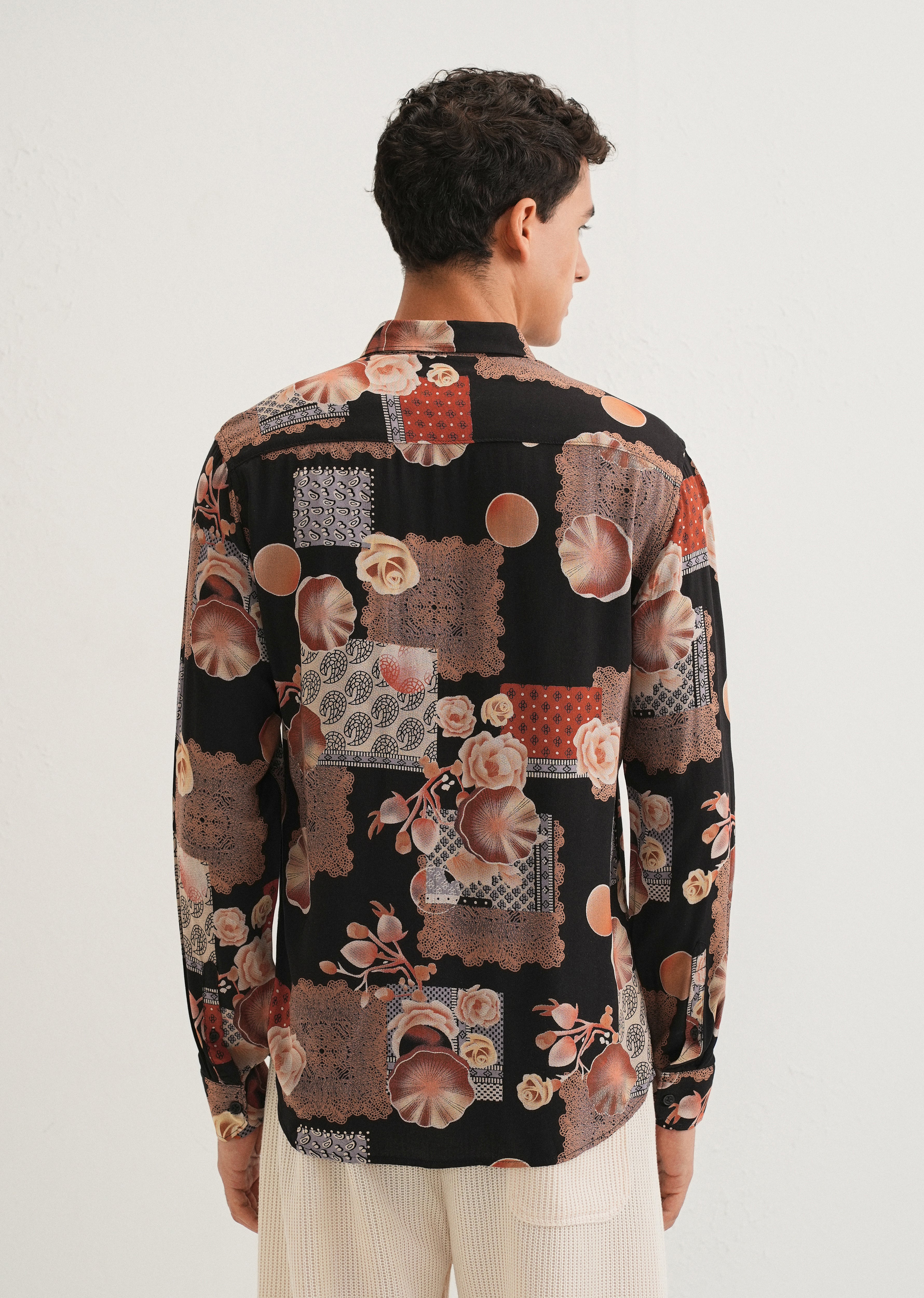 Dark Orange Feather Shirt