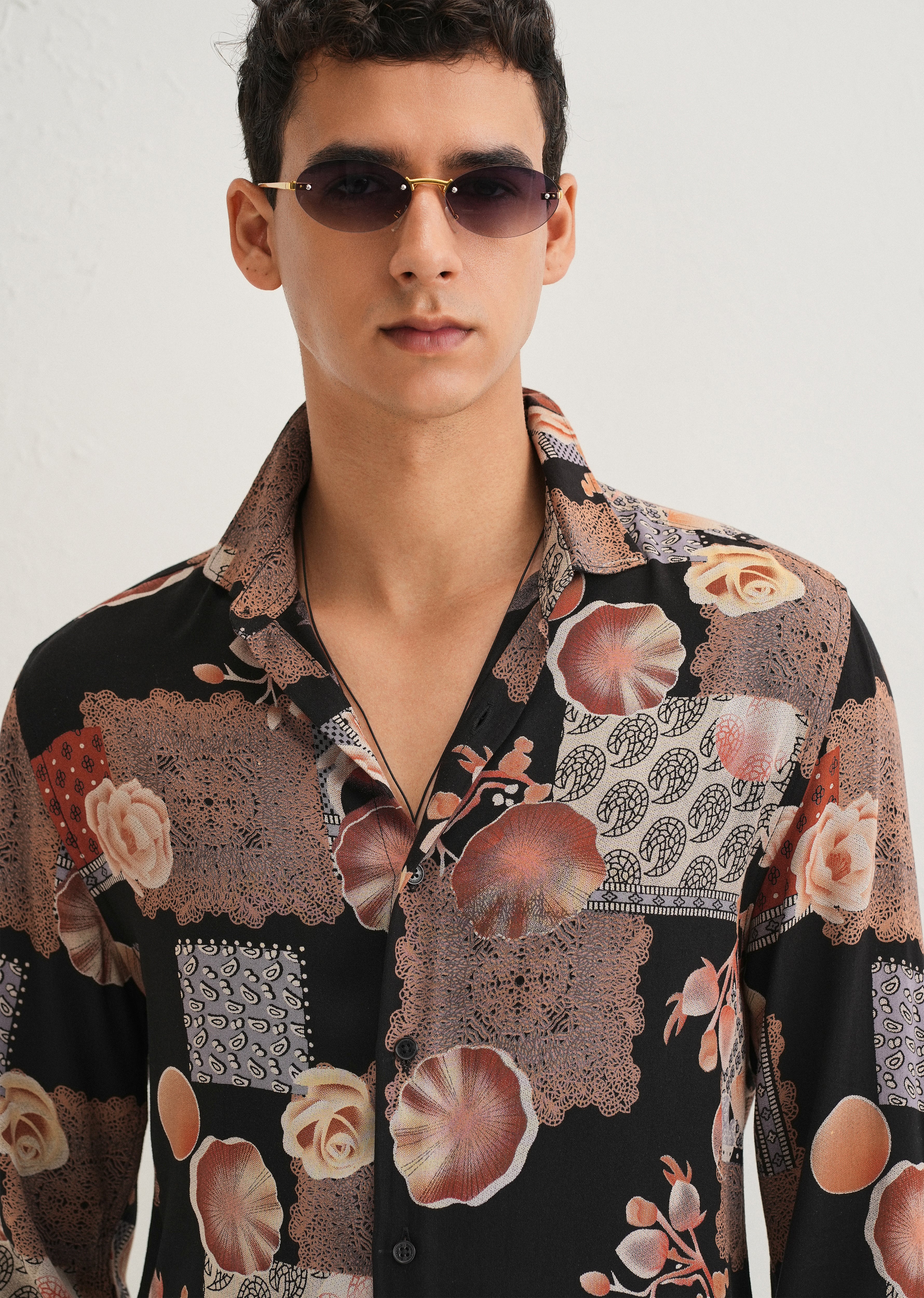 Dark Orange Feather Shirt
