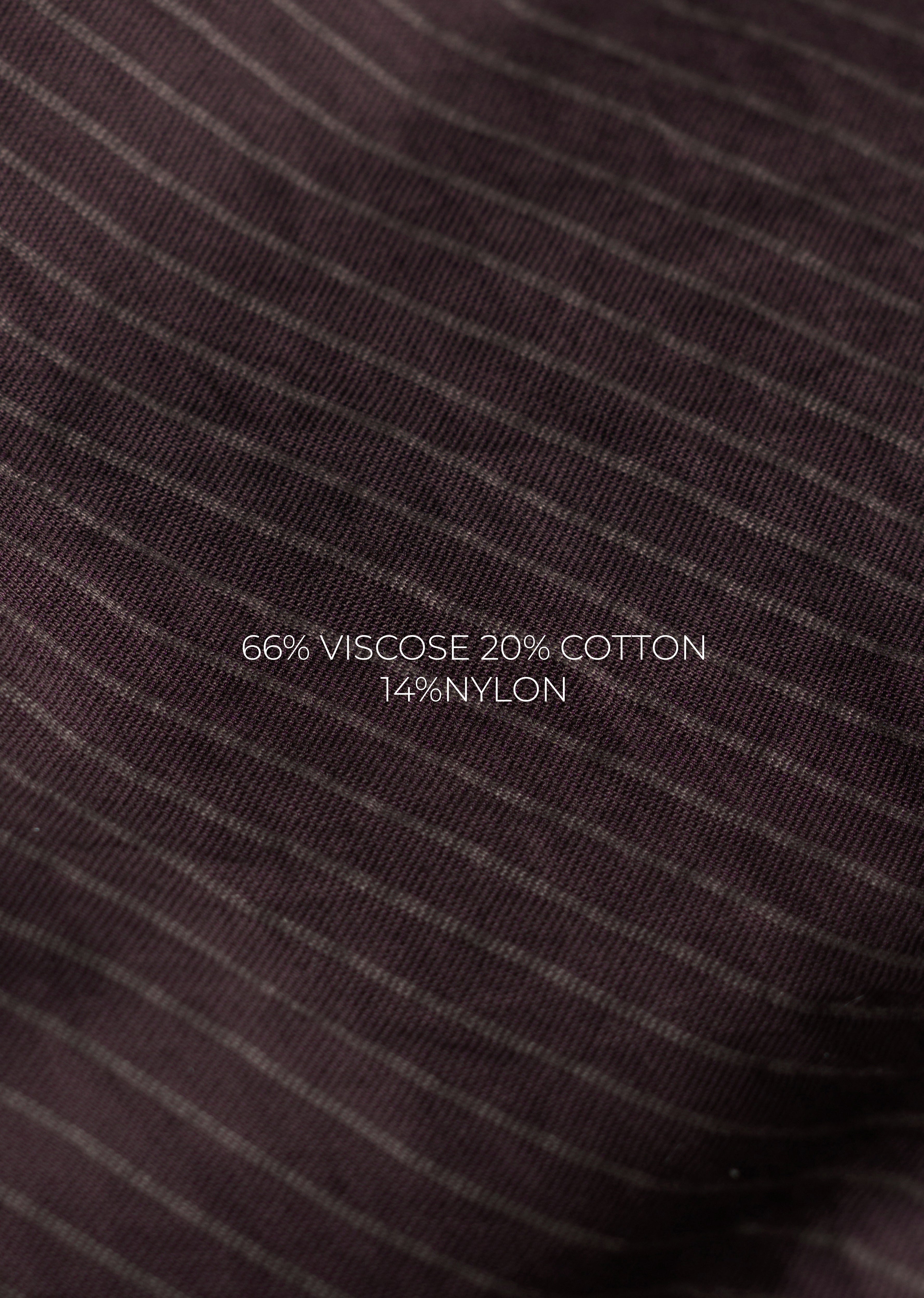 Dark Purple Pleated-Back Stripe Shirt