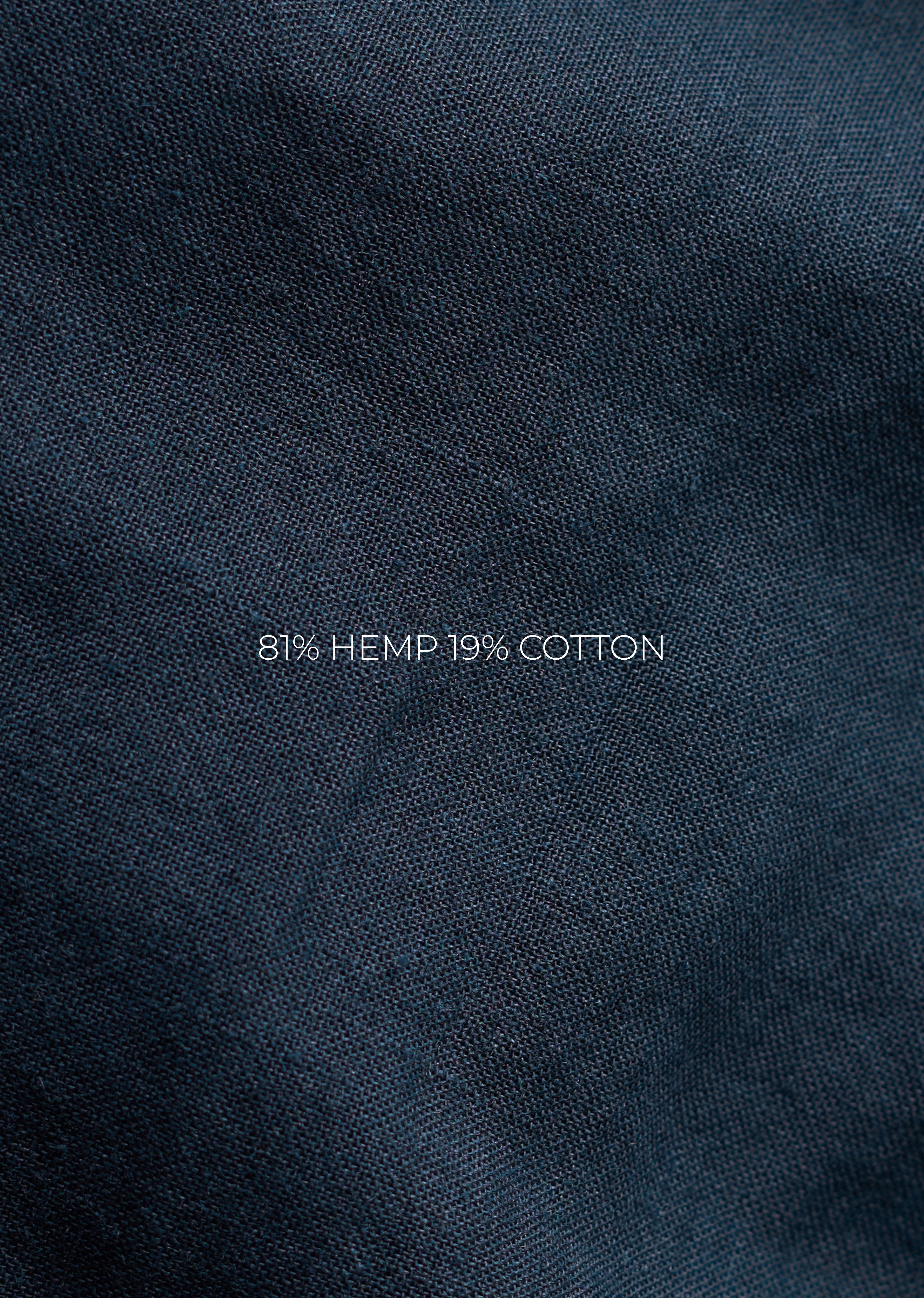 Dark Teal Hemp Cotton Shirt