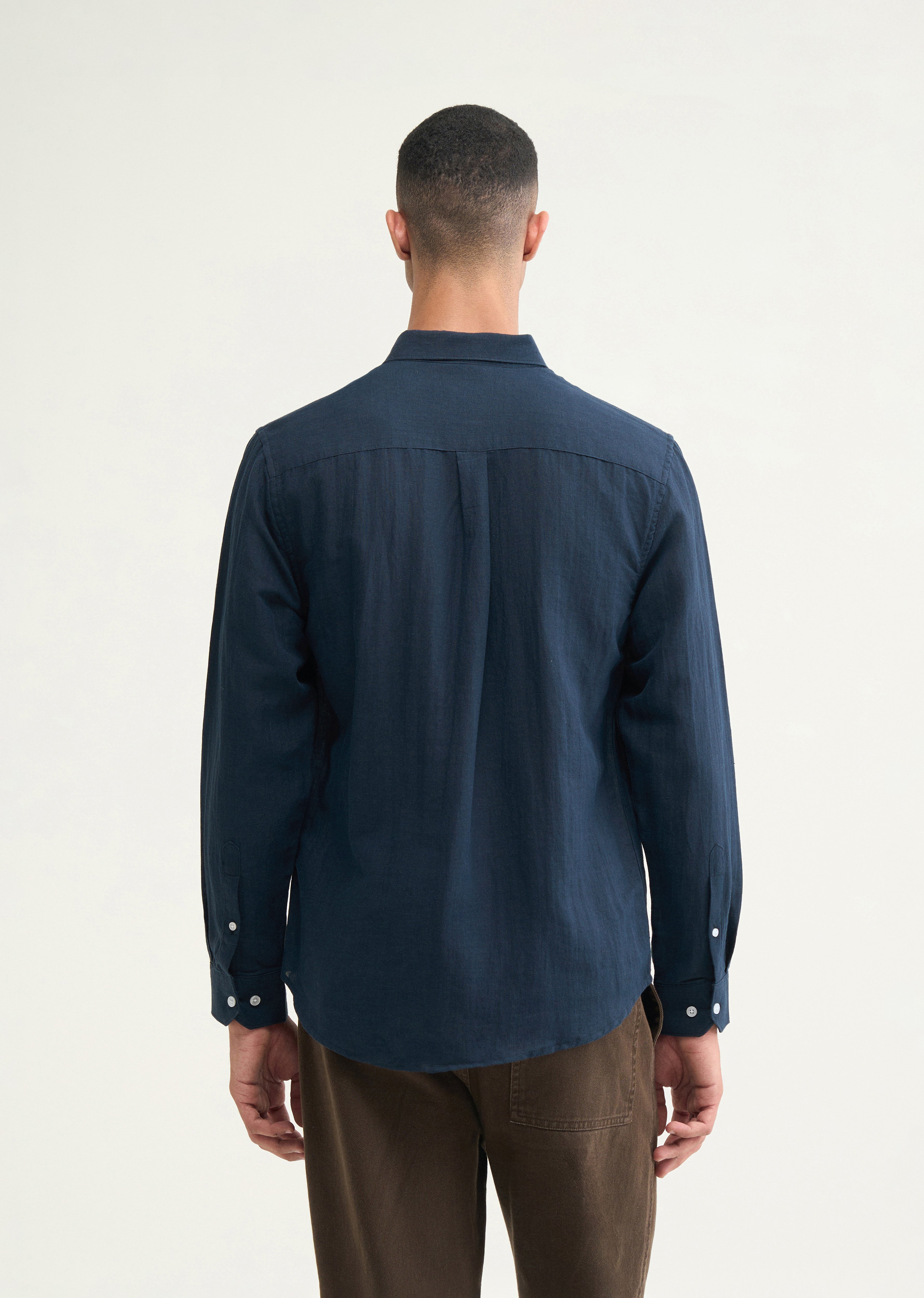 Dark Teal Hemp Cotton Shirt