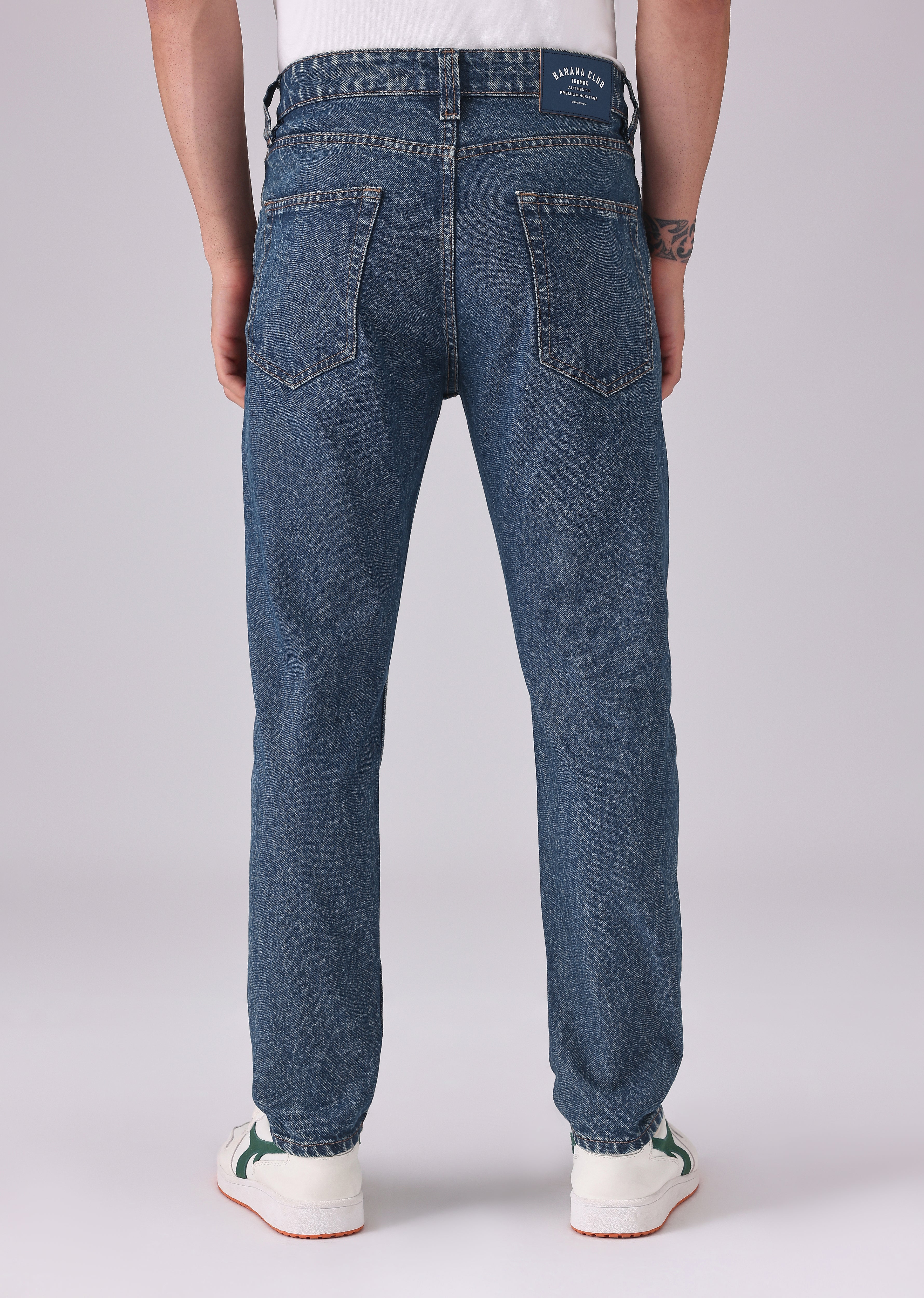 Dark Wash Carrot Fit Jeans