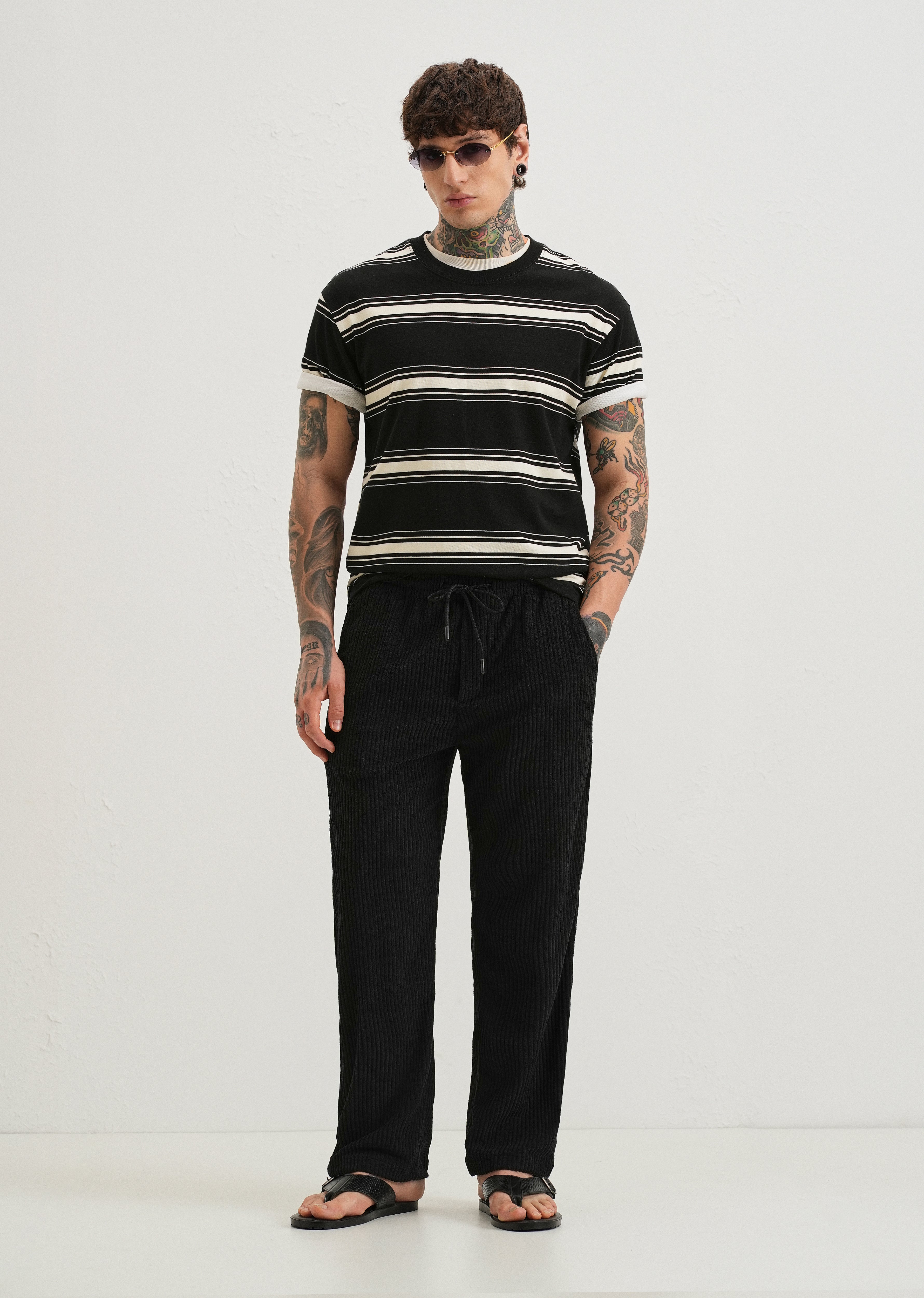 Deep Black Corduroy Pant