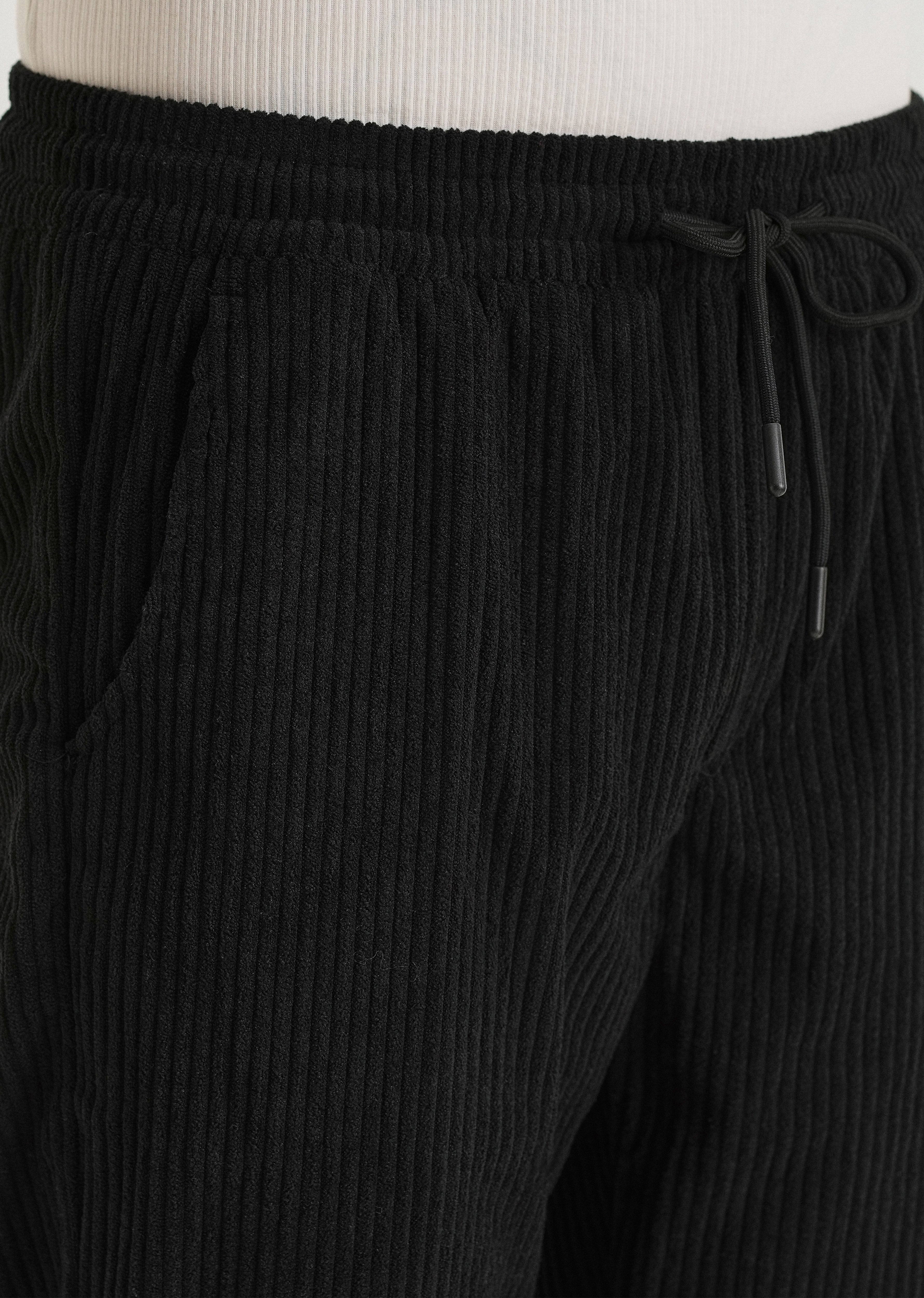 Deep Black Corduroy Pant