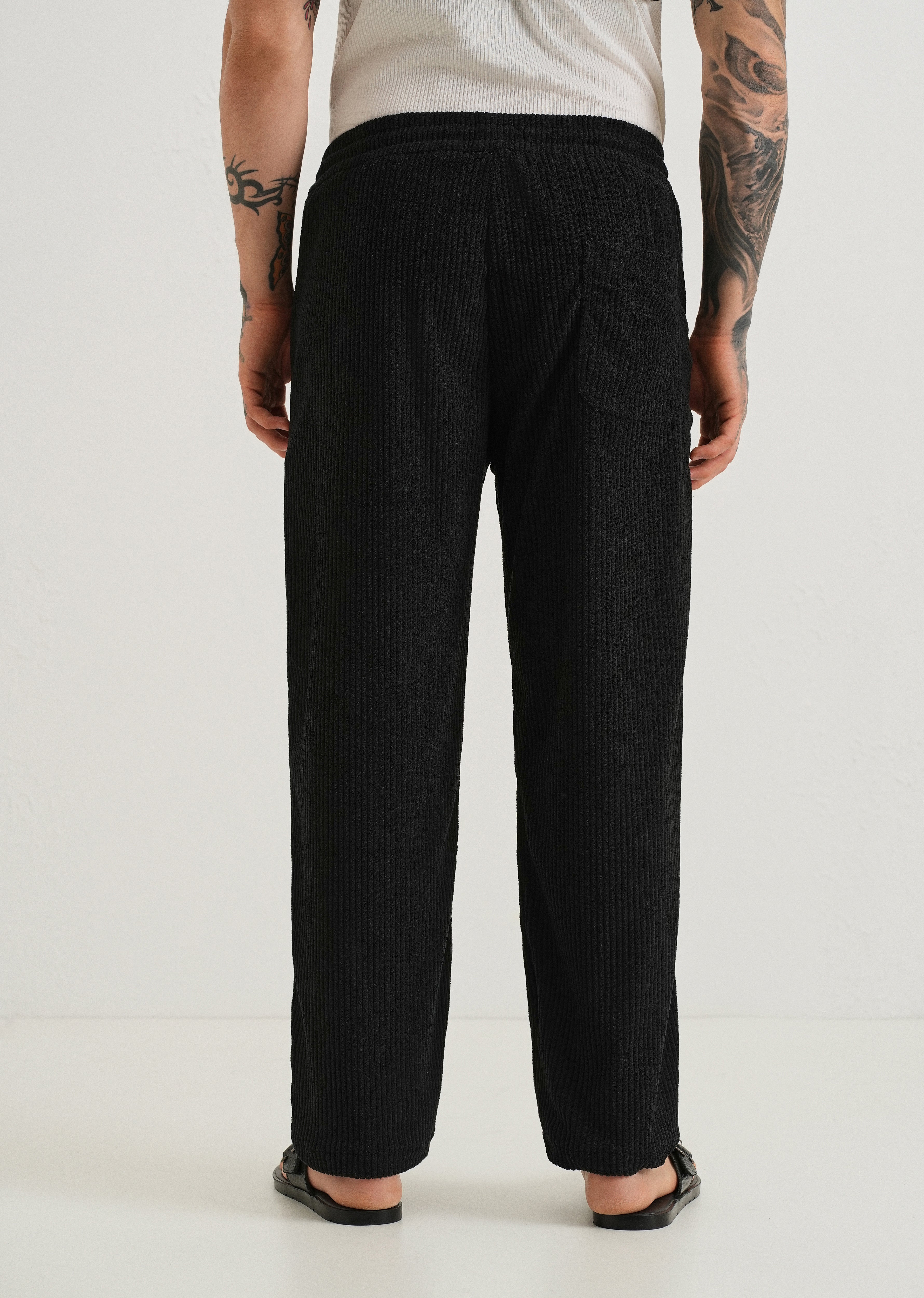 Deep Black Corduroy Pant