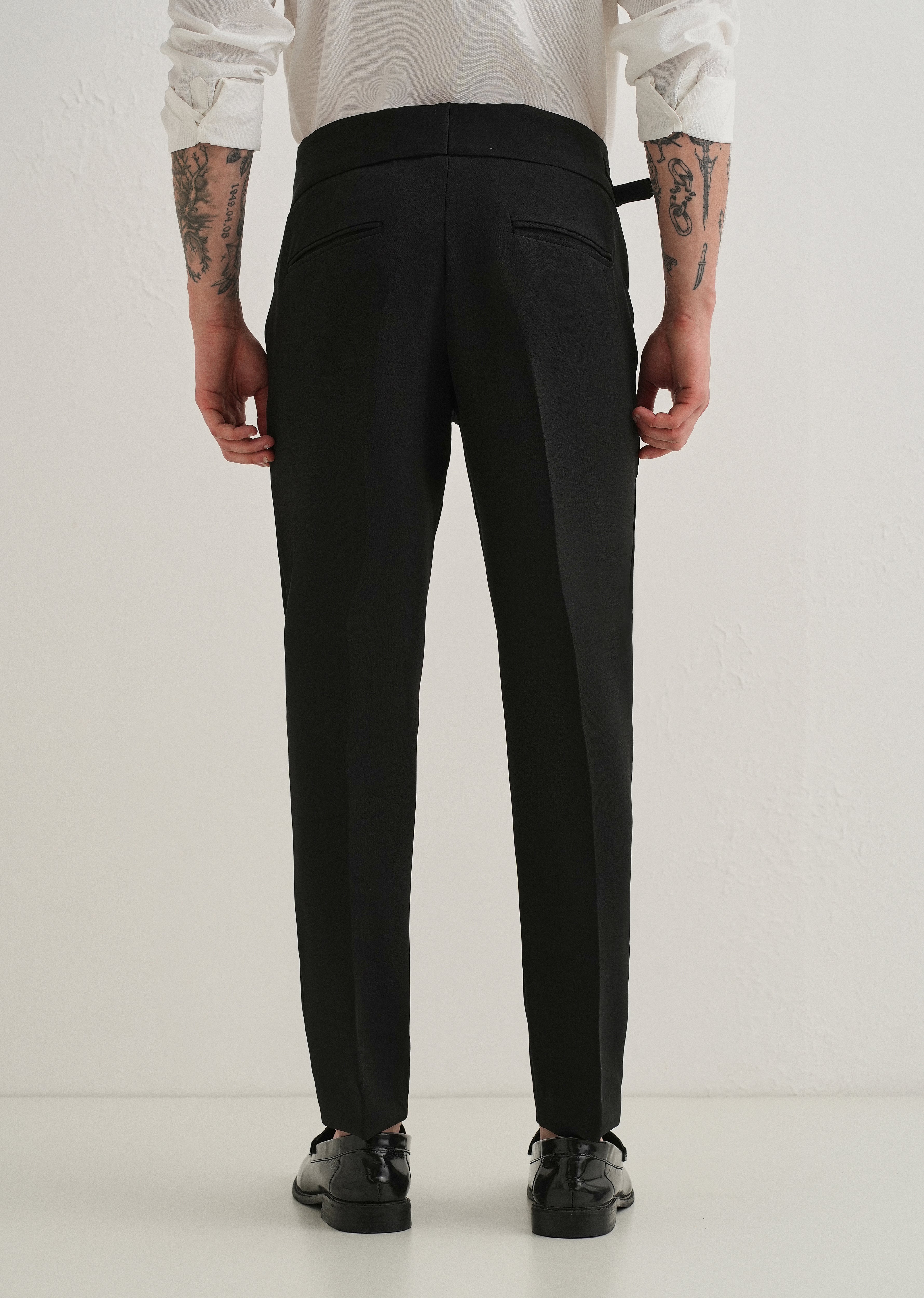 Deep Black Gurkha Pant