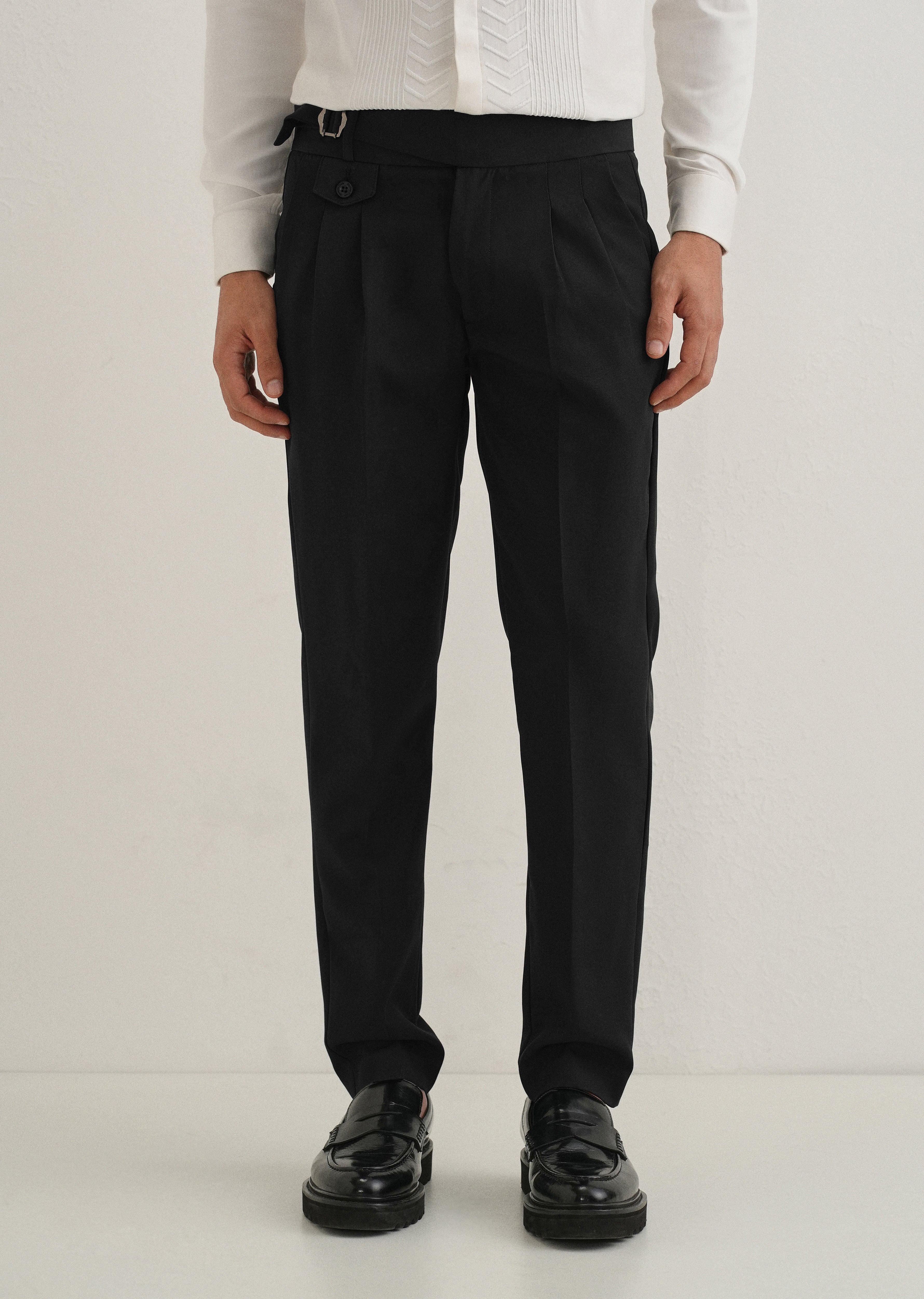 Deep Black Gurkha Pant