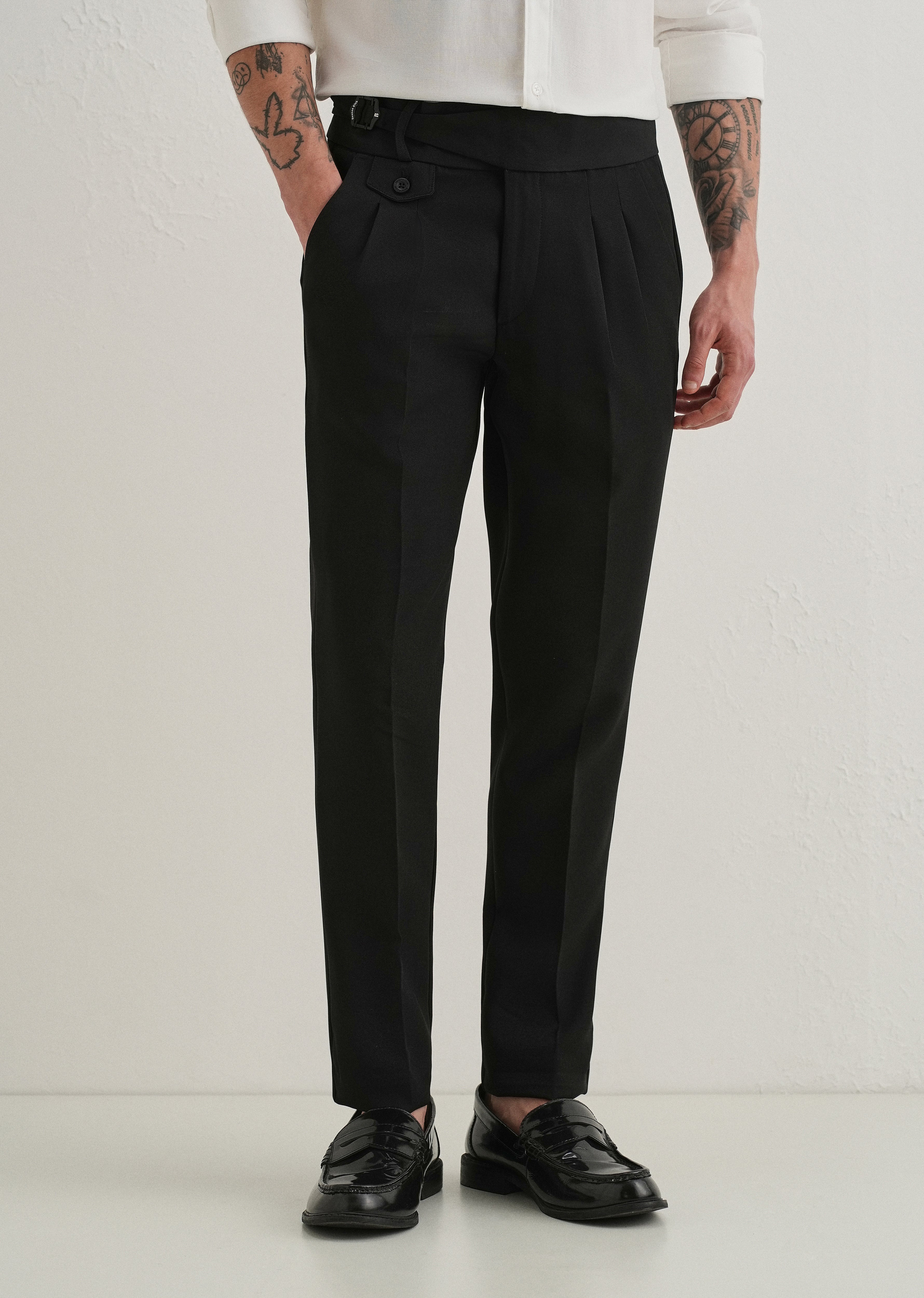 Deep Black Gurkha Pant