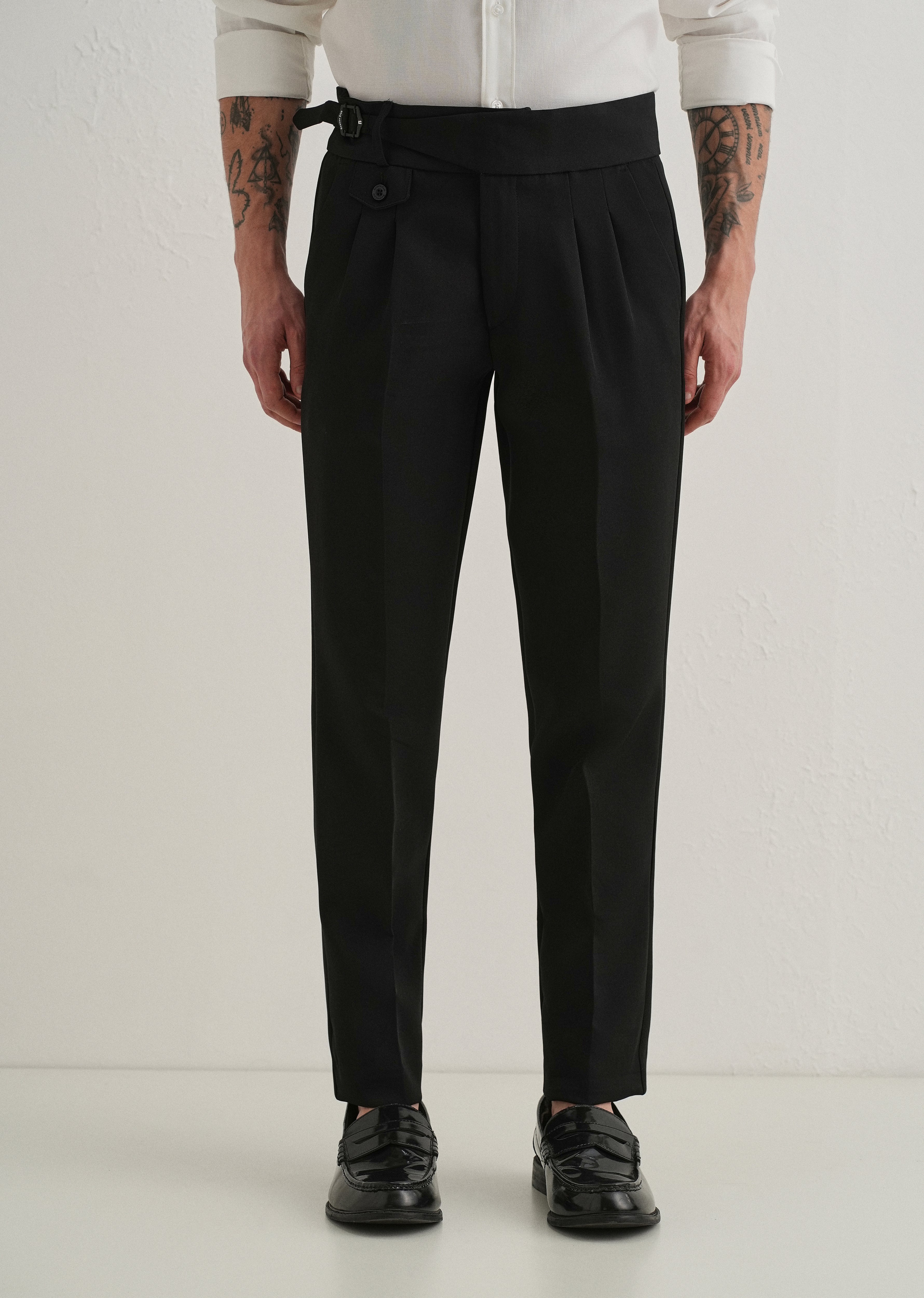 Deep Black Gurkha Pant