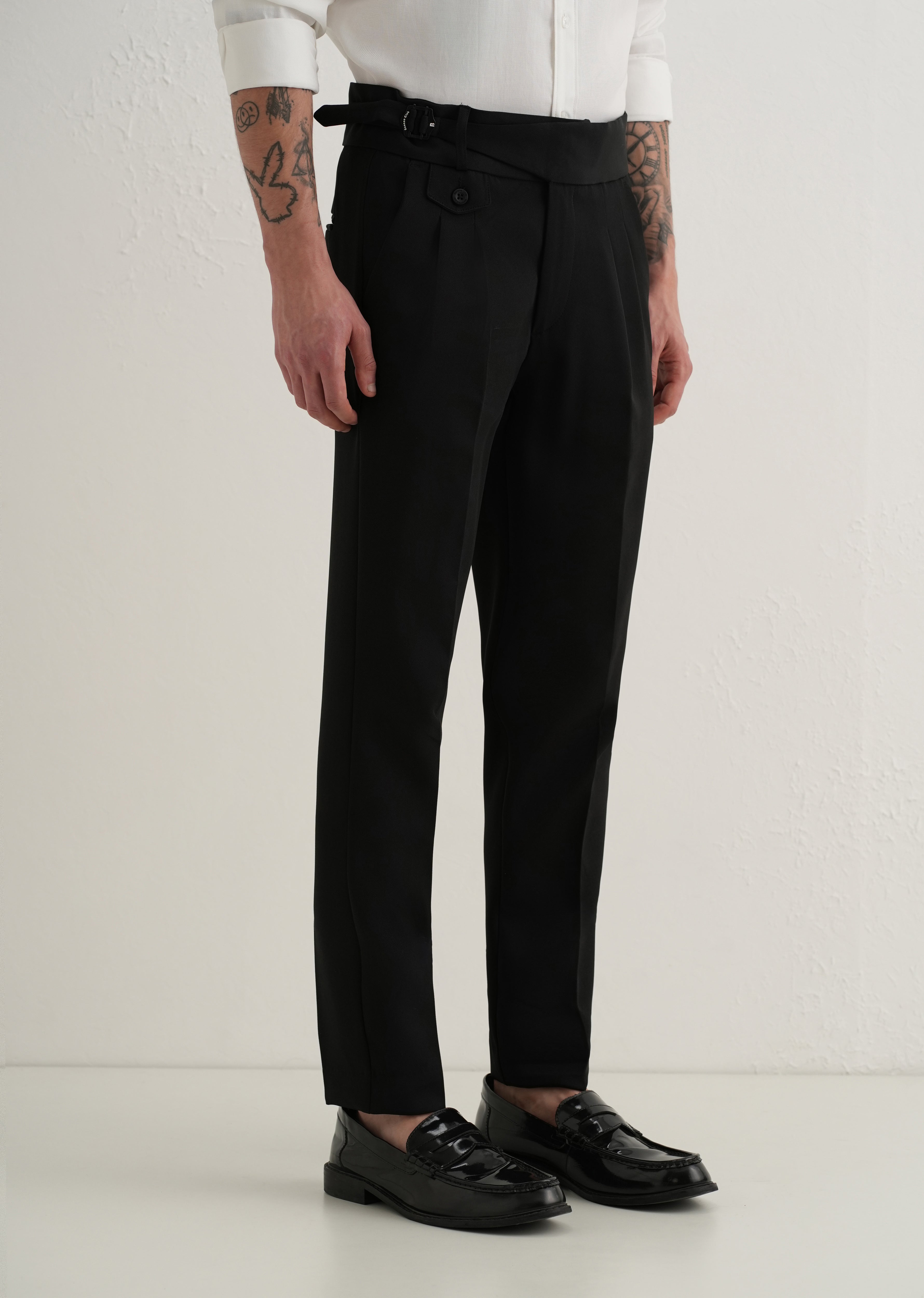 Deep Black Gurkha Pant