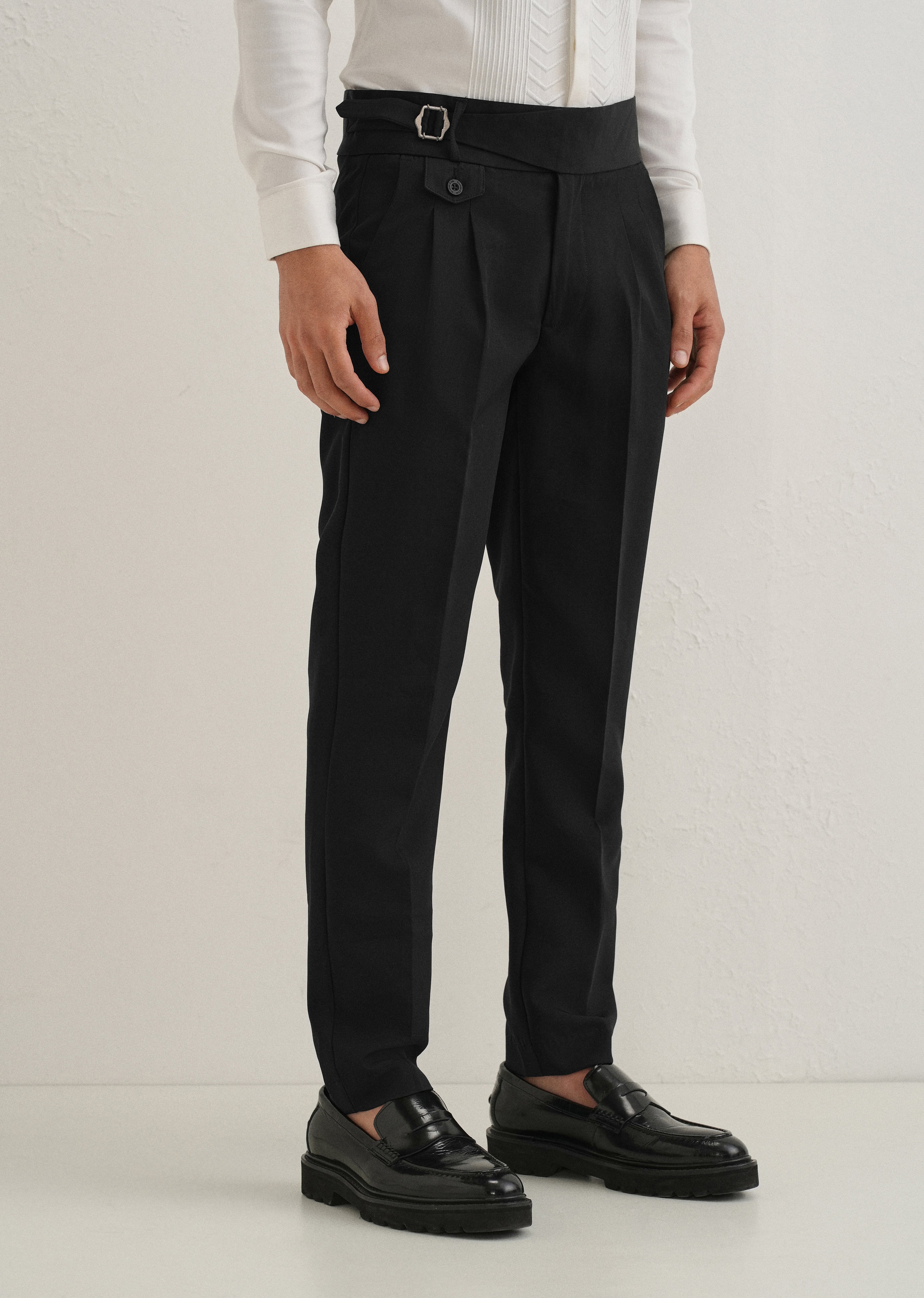 Deep Black Gurkha Pant