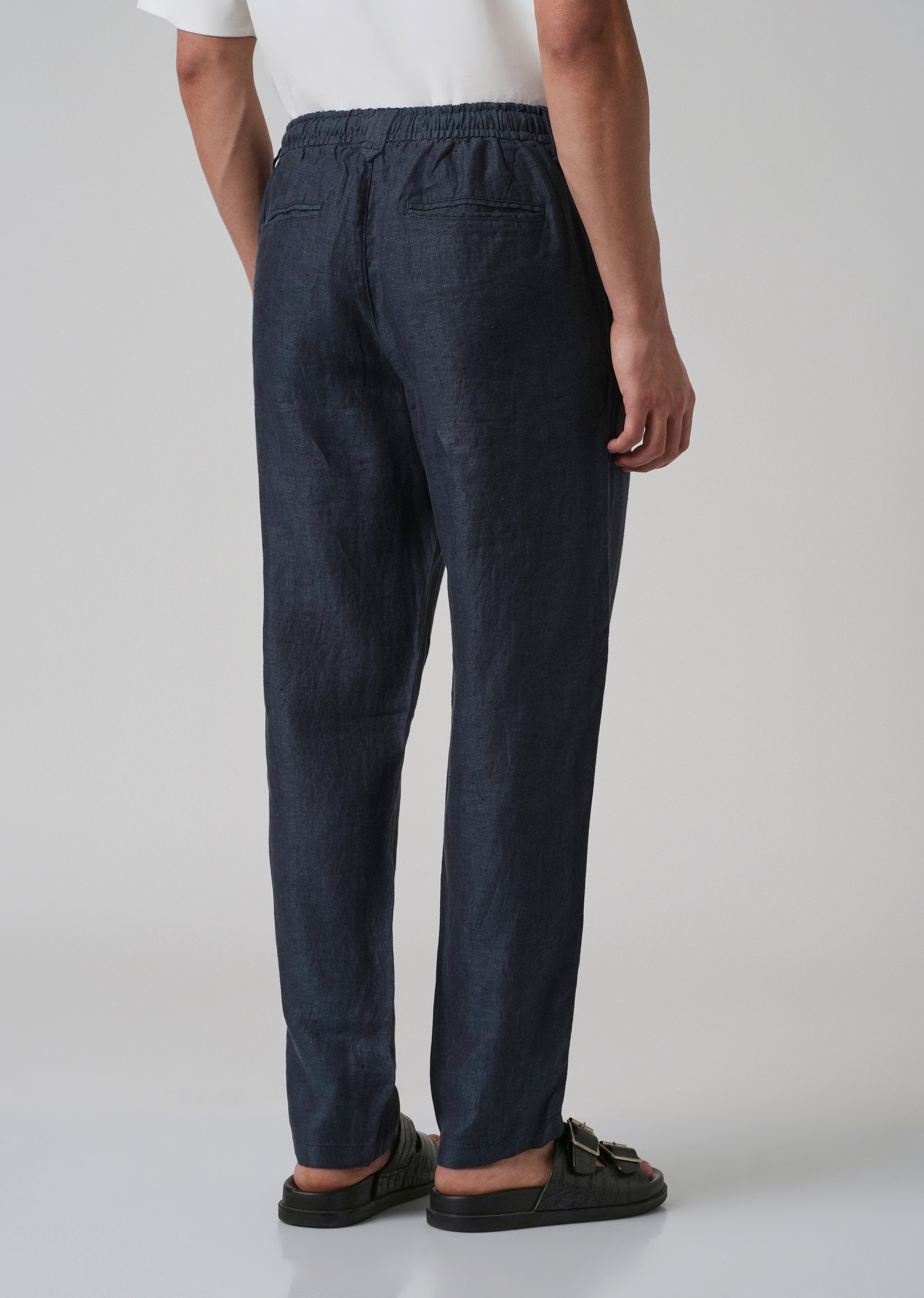 Deep Blue Linen Pant