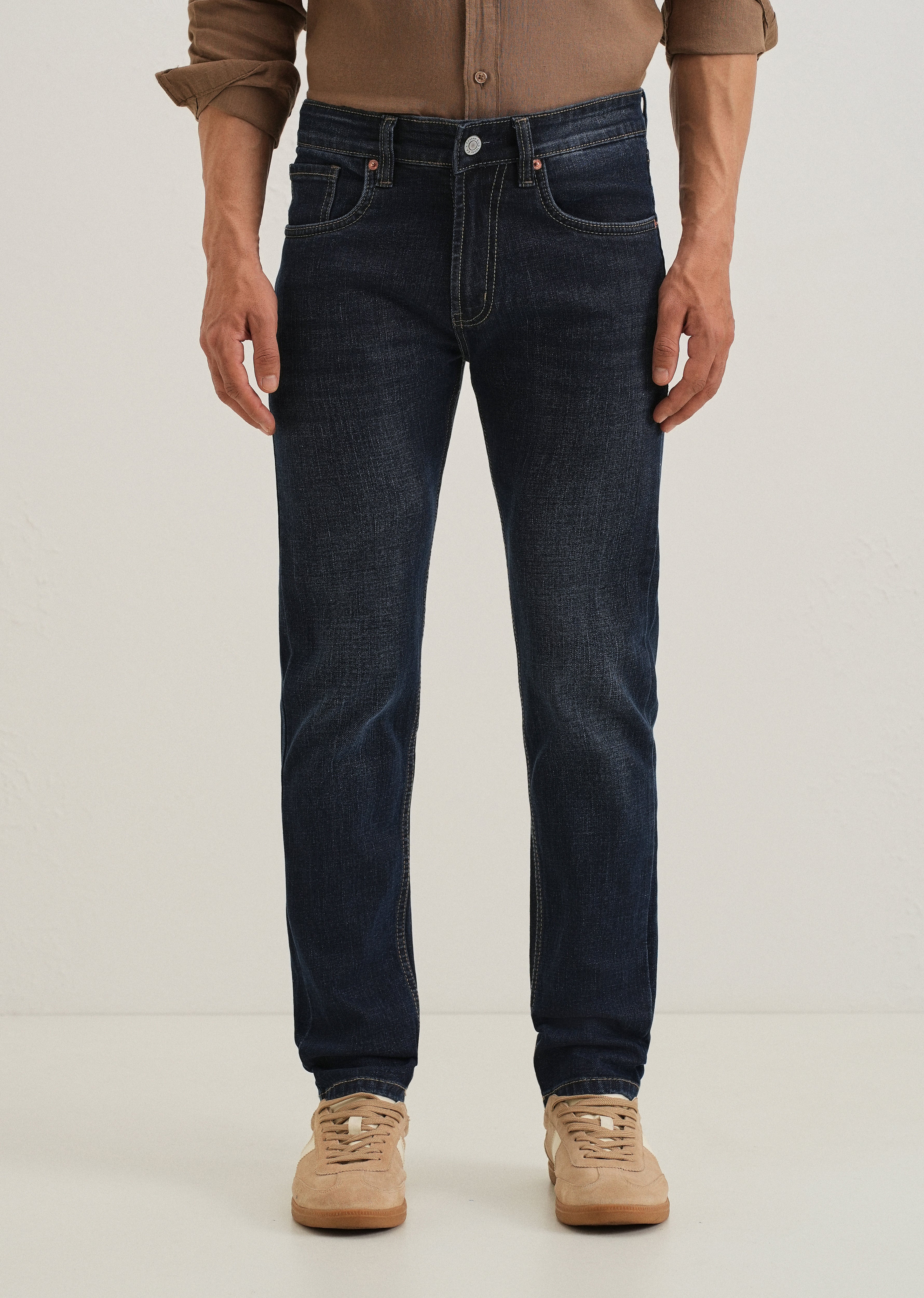 Deep Blue Slim Fit Denim