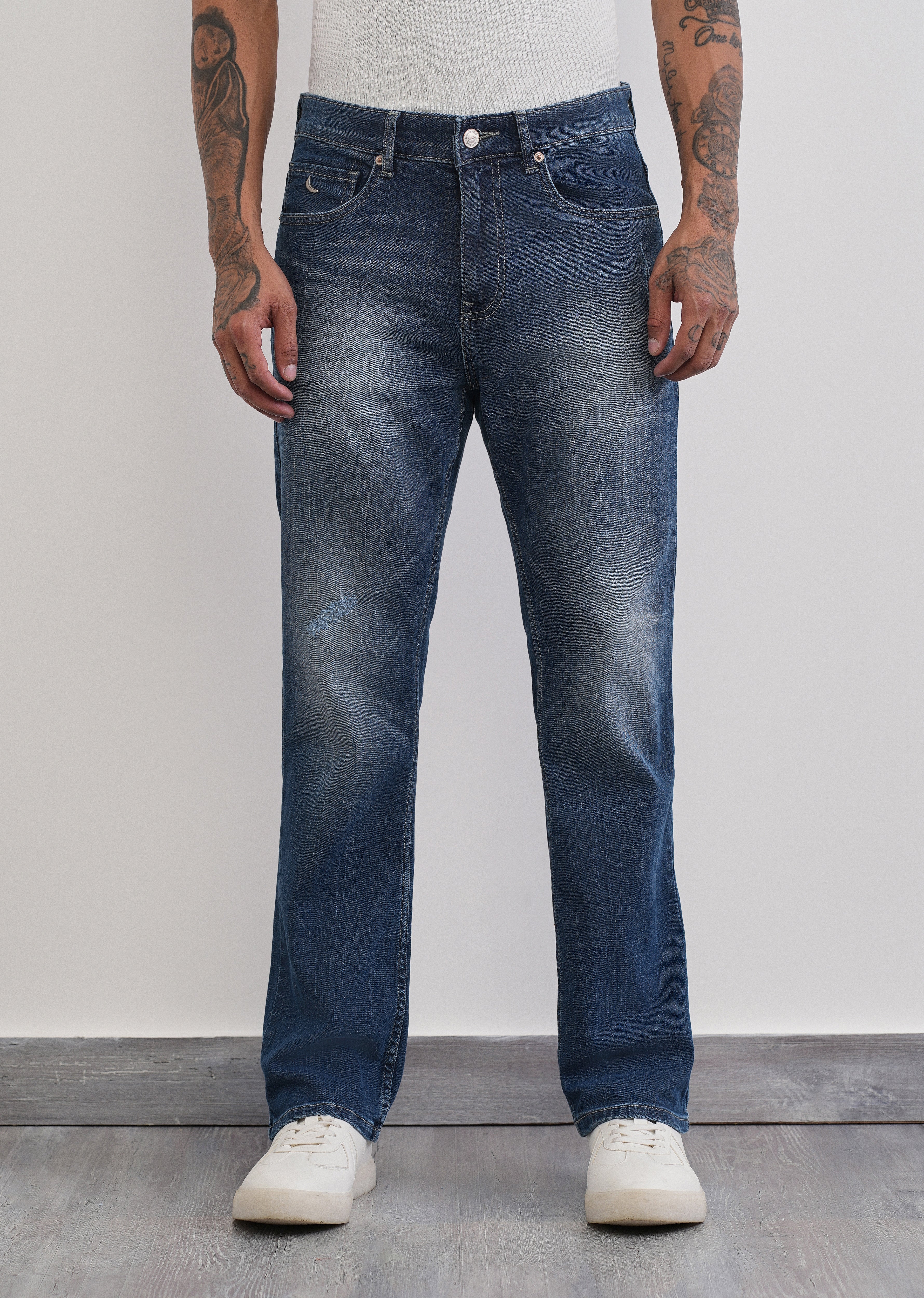 Deep Blue Straight Fit Jeans