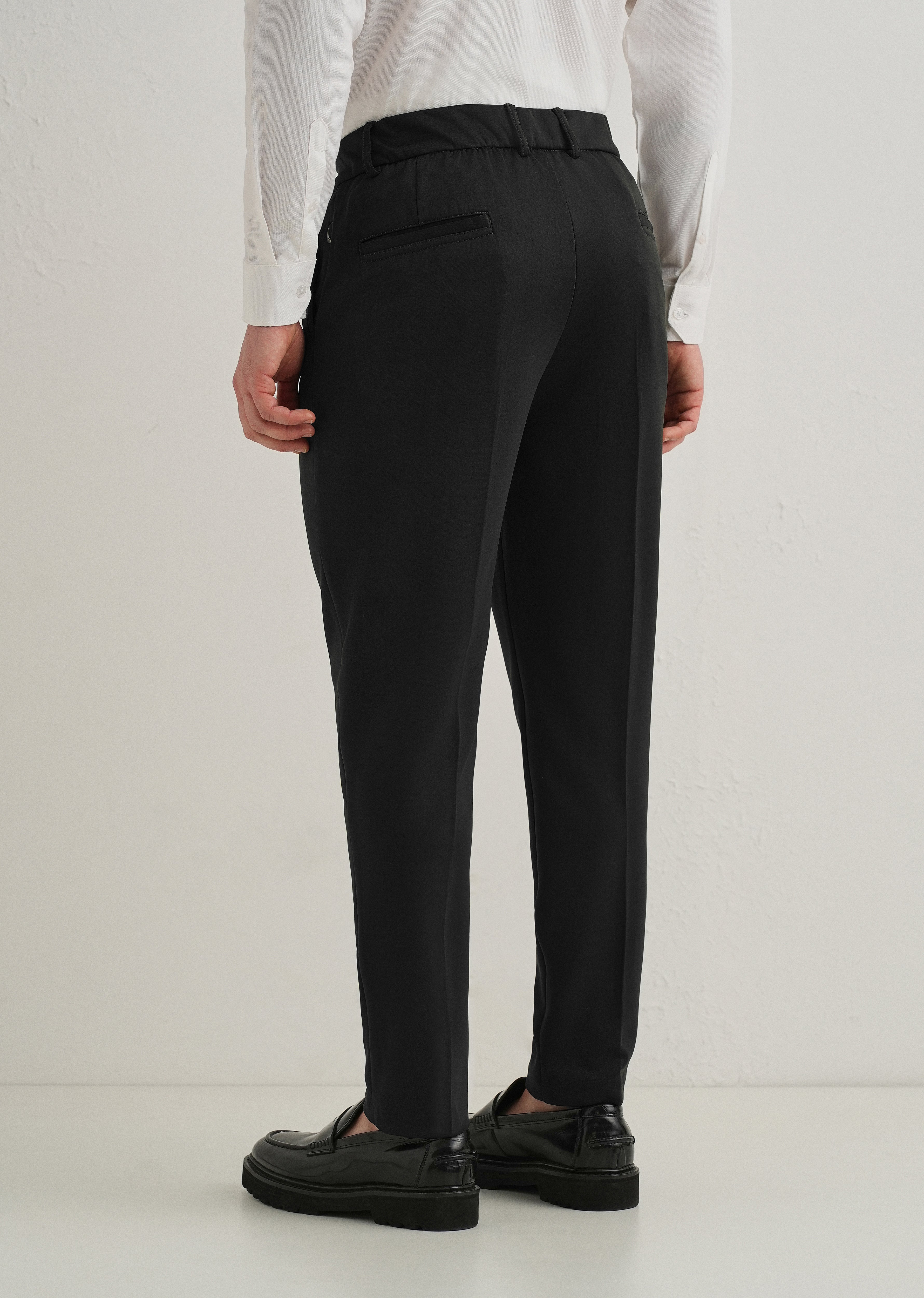 Deep Green Pleated Relaxed Fit Trousers