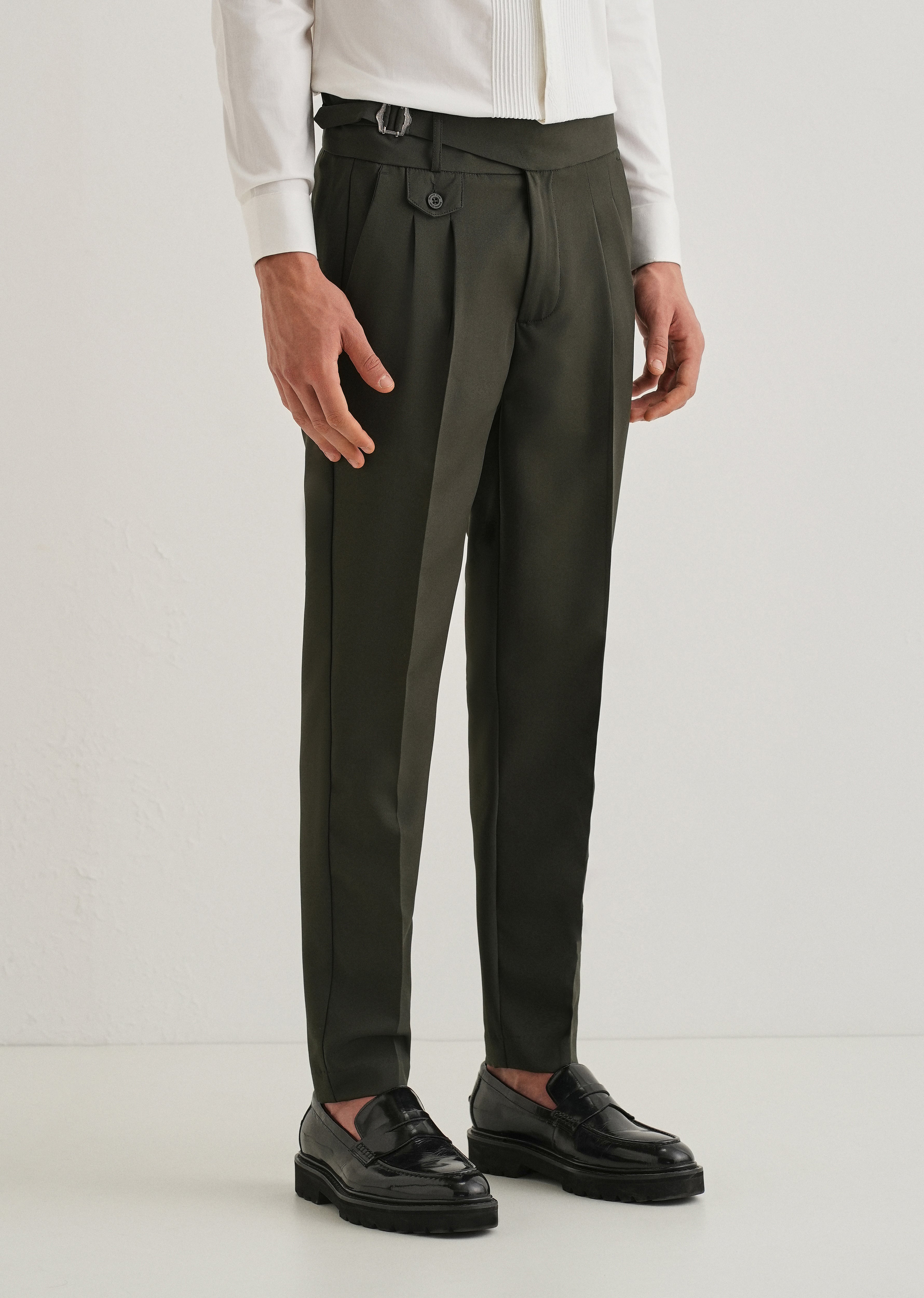 Deep Slate Green Gurkha Pant