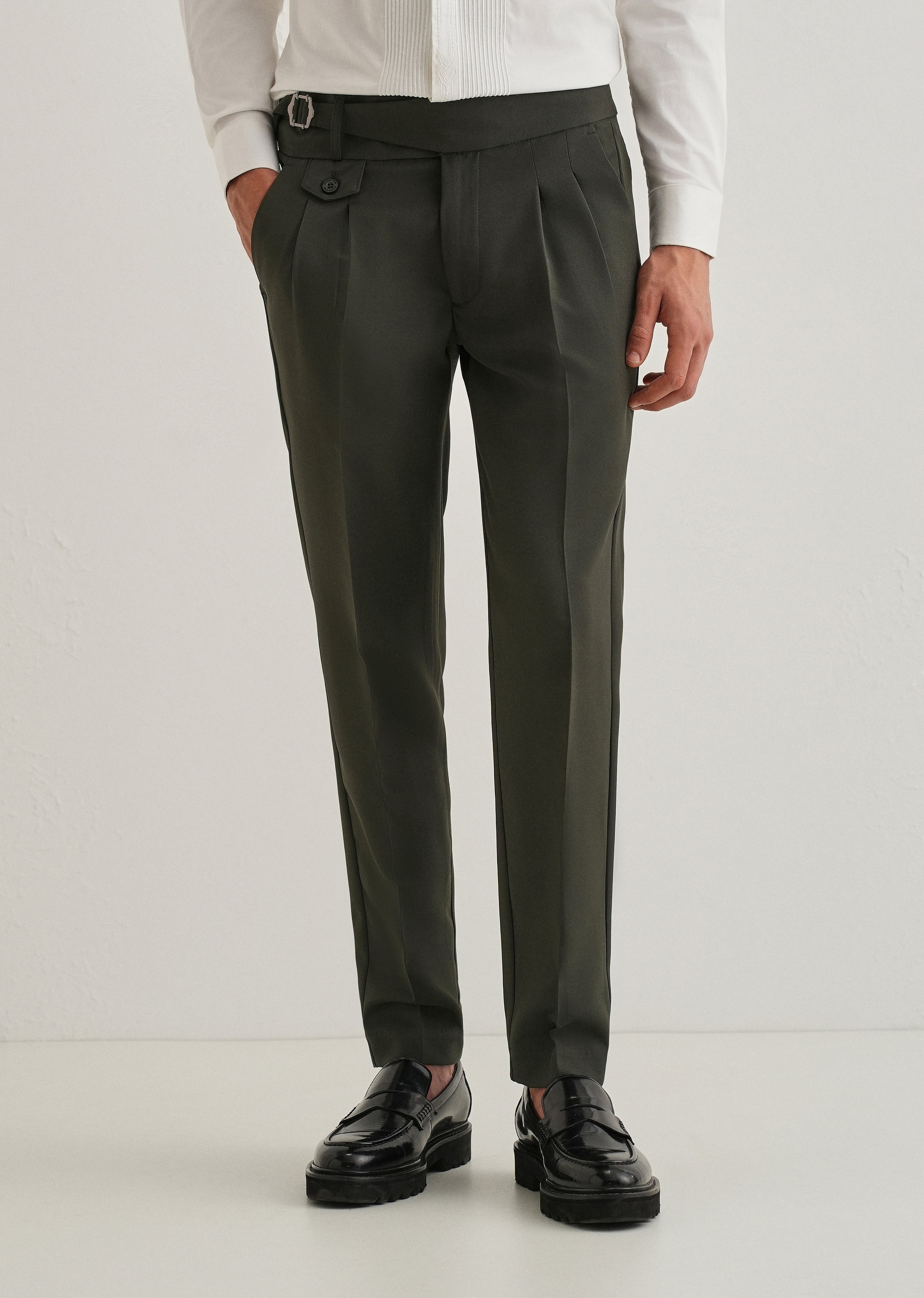 Deep Slate Green Gurkha Pant