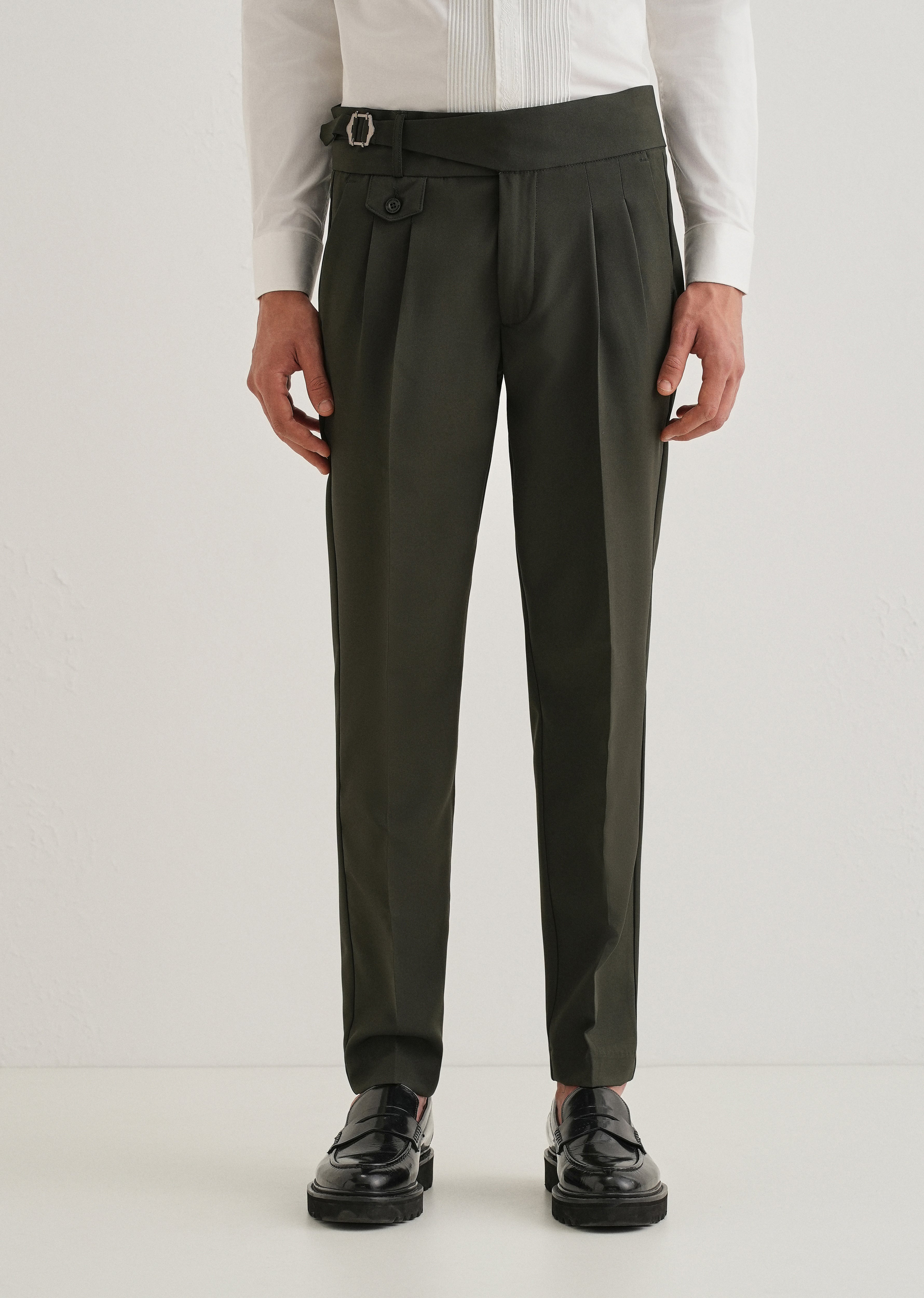 Deep Slate Green Gurkha Pant