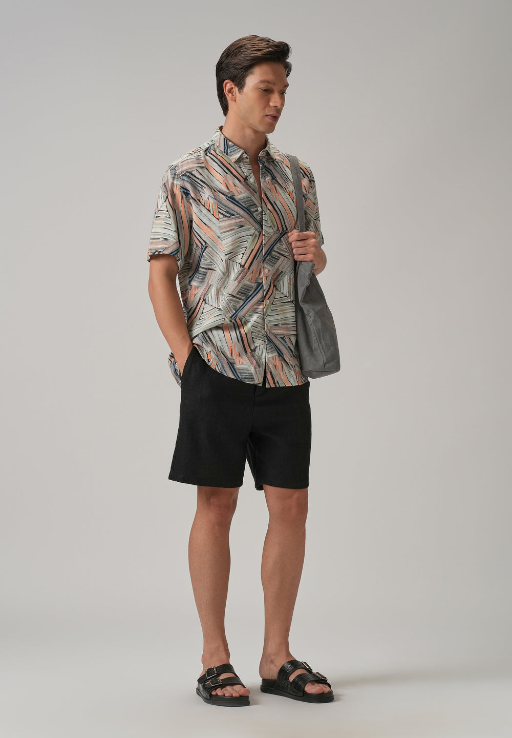 Delineated White Half Sleeve shirt