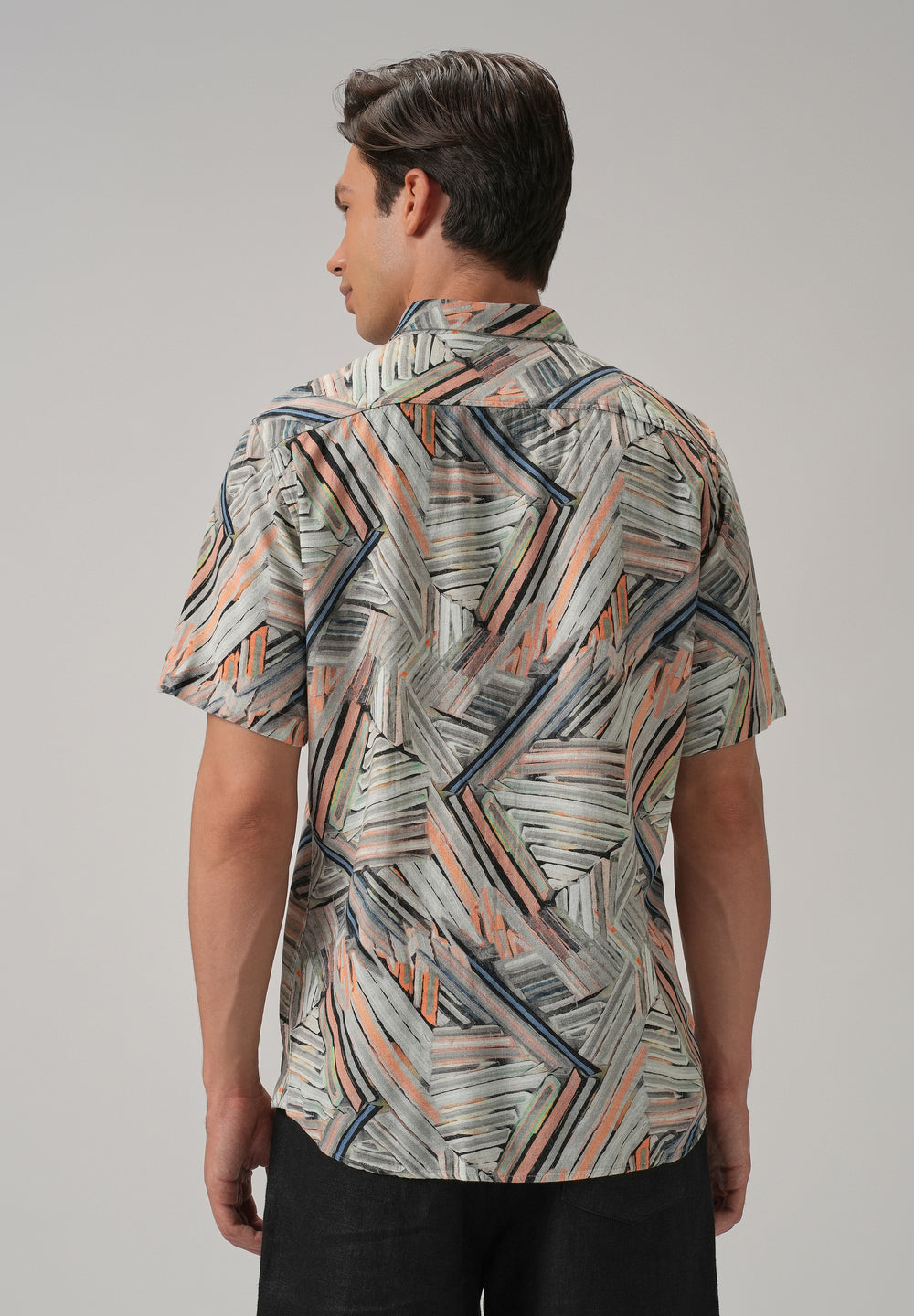 Delineated White Half Sleeve shirt