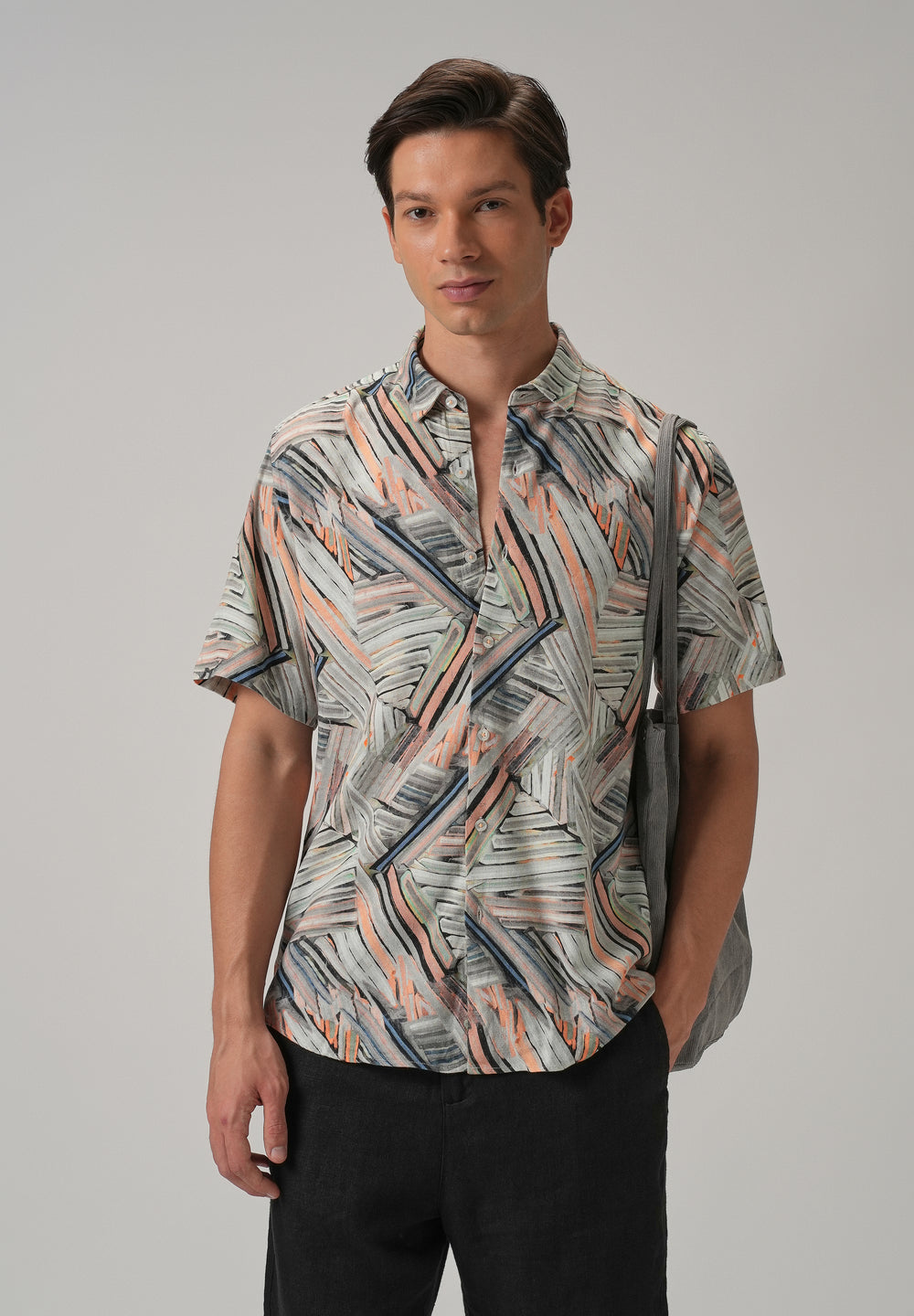 Delineated White Half Sleeve shirt