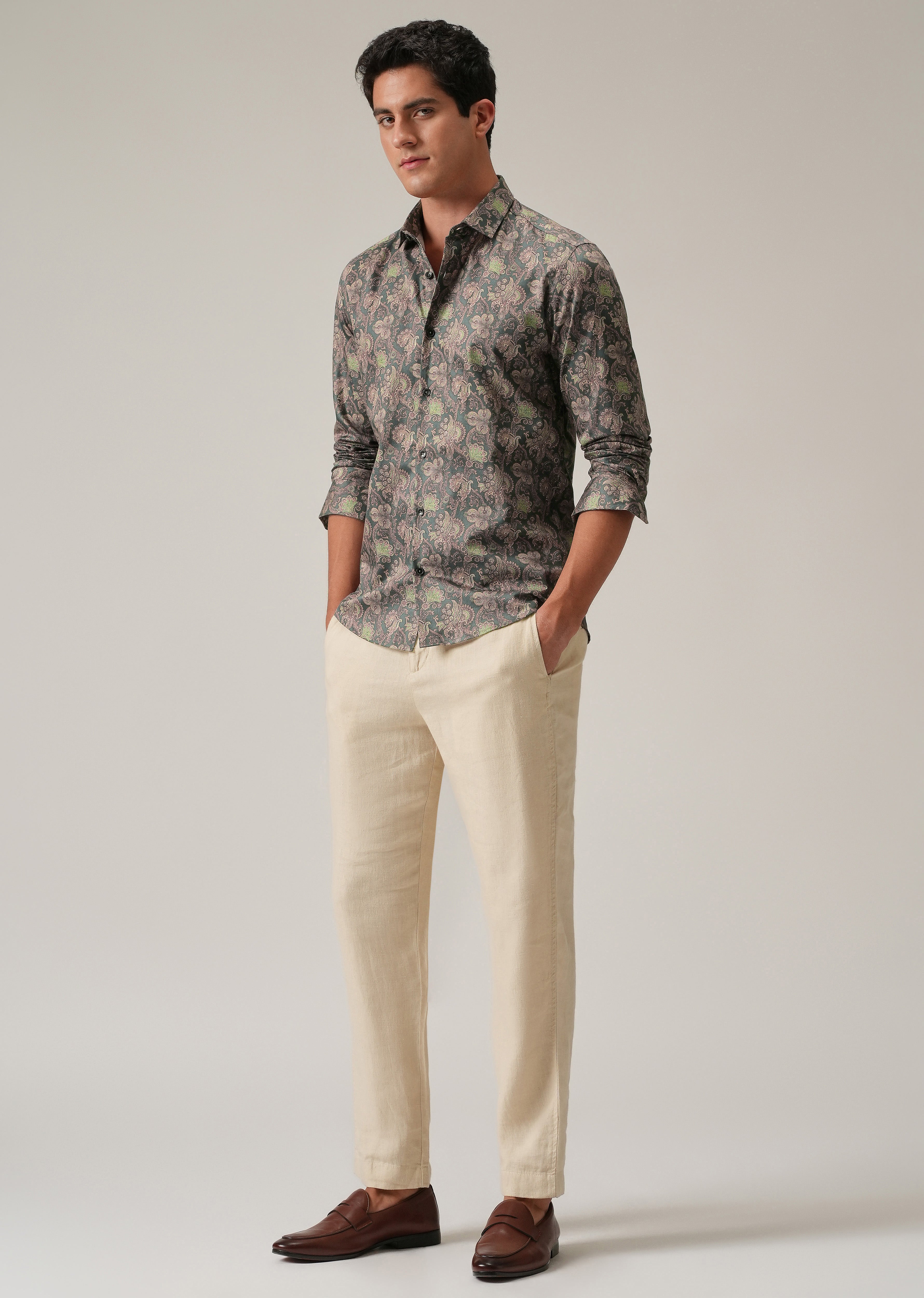 Detailed Motif Print Shirt