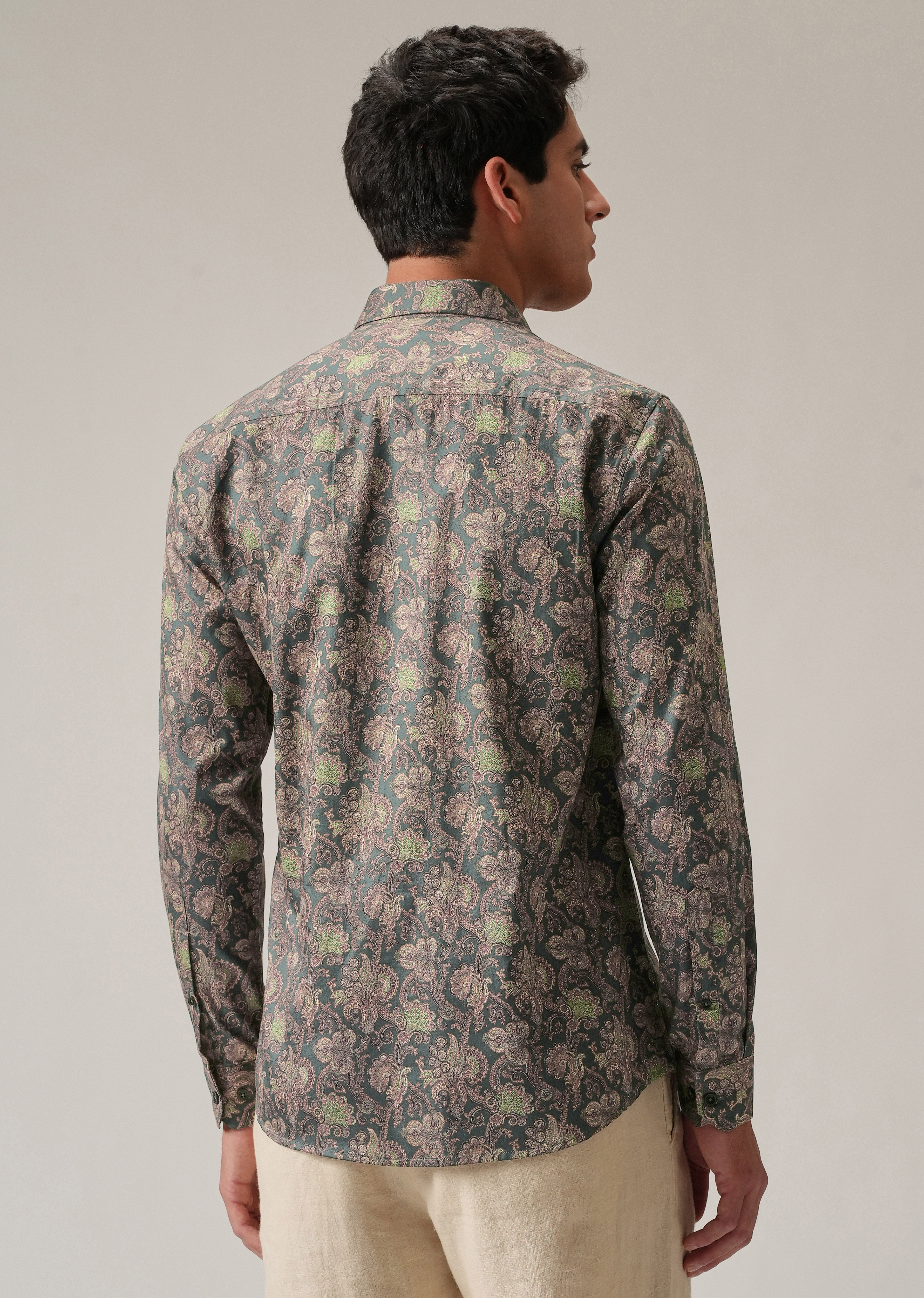 Detailed Motif Print Shirt