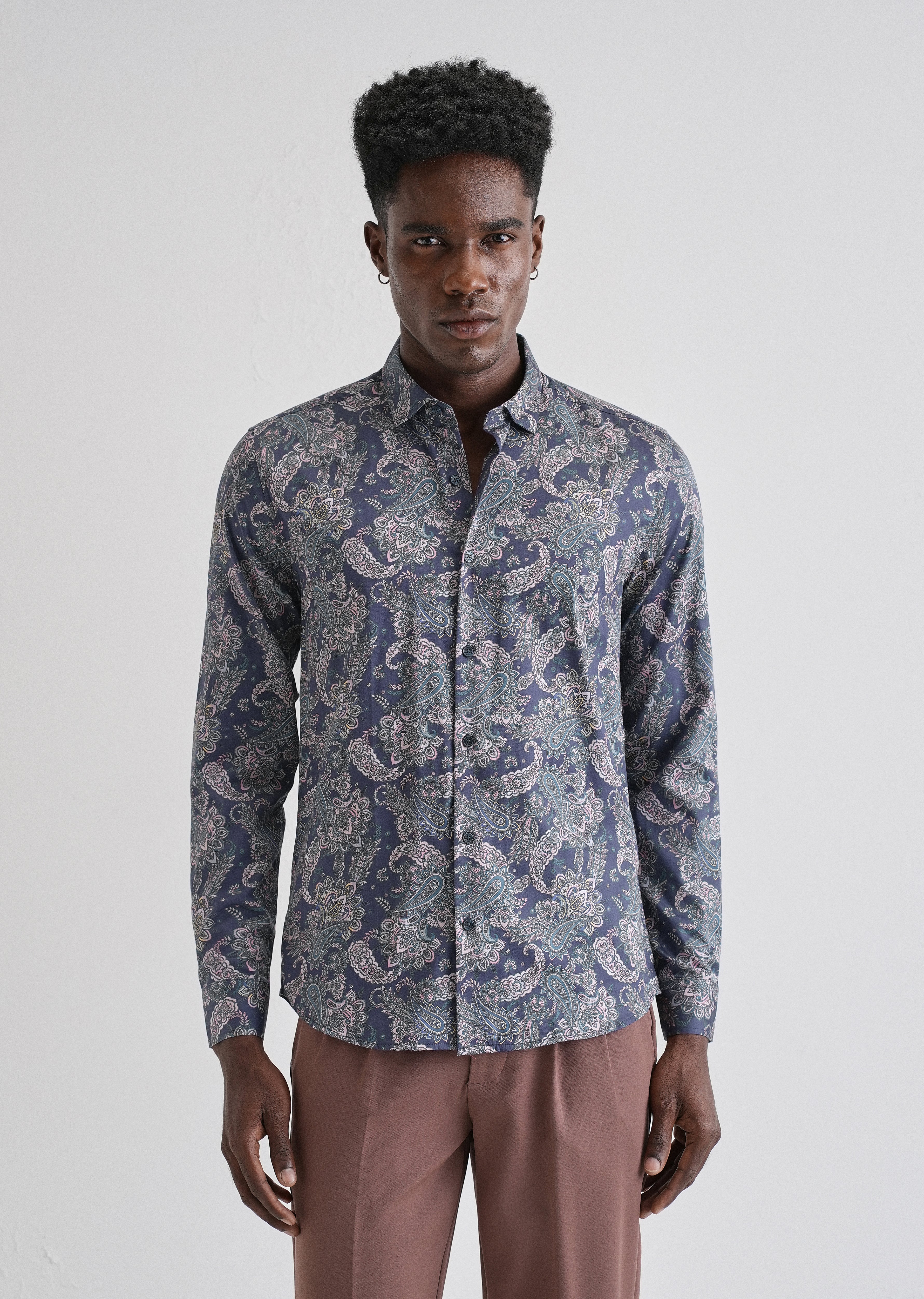 Digitalis Paisley Printed Shirt