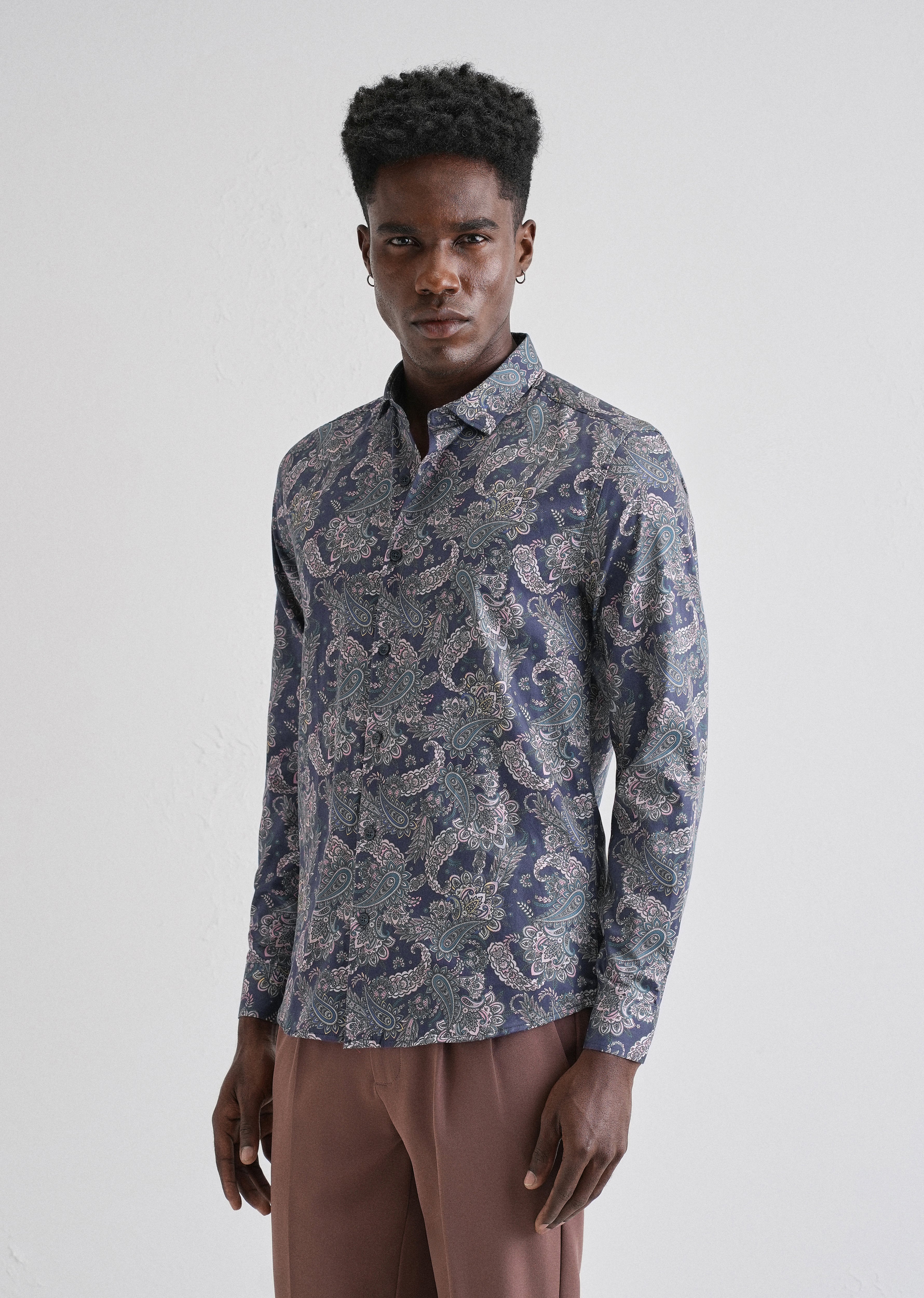 Digitalis Paisley Printed Shirt