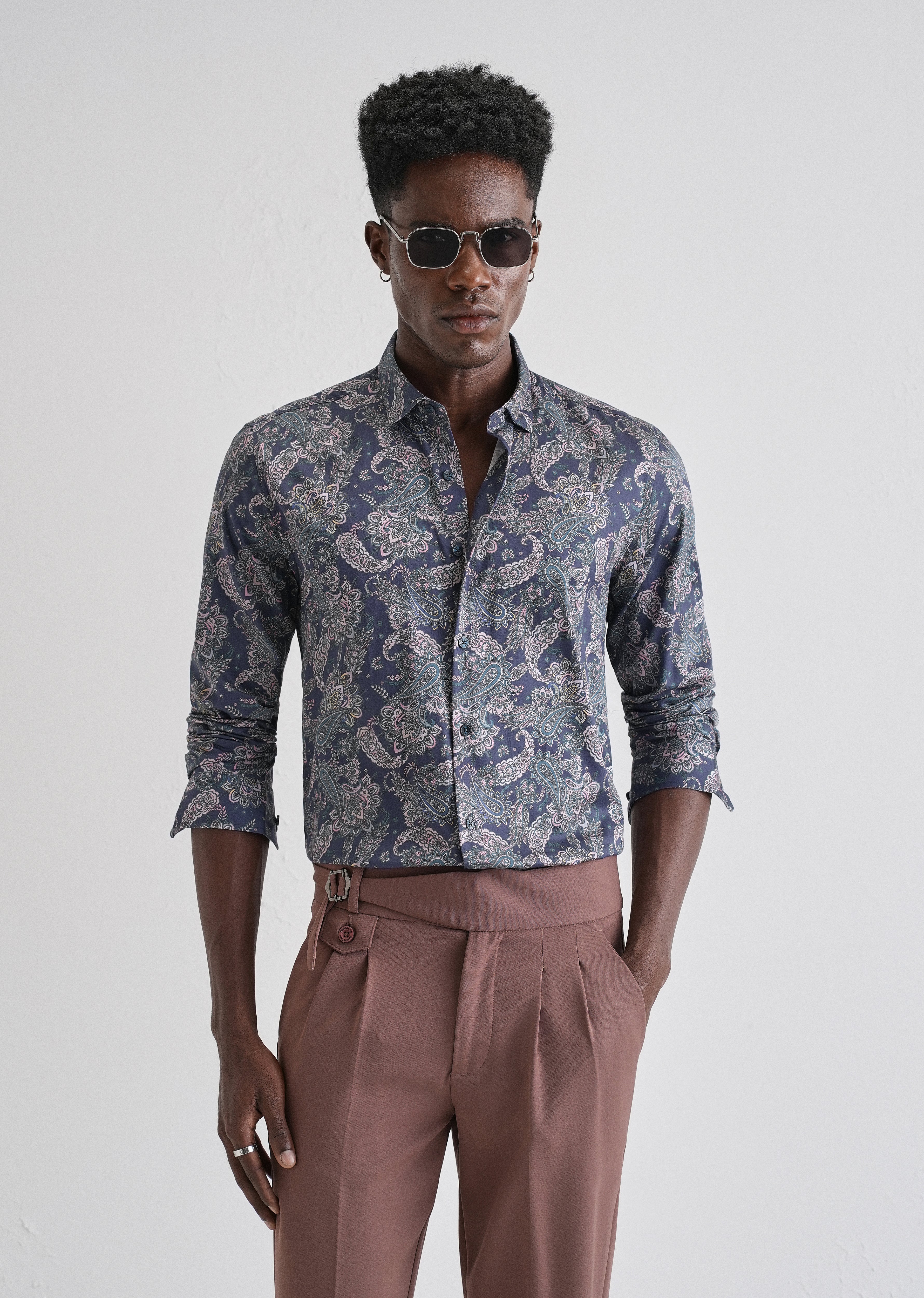 Digitalis Paisley Printed Shirt