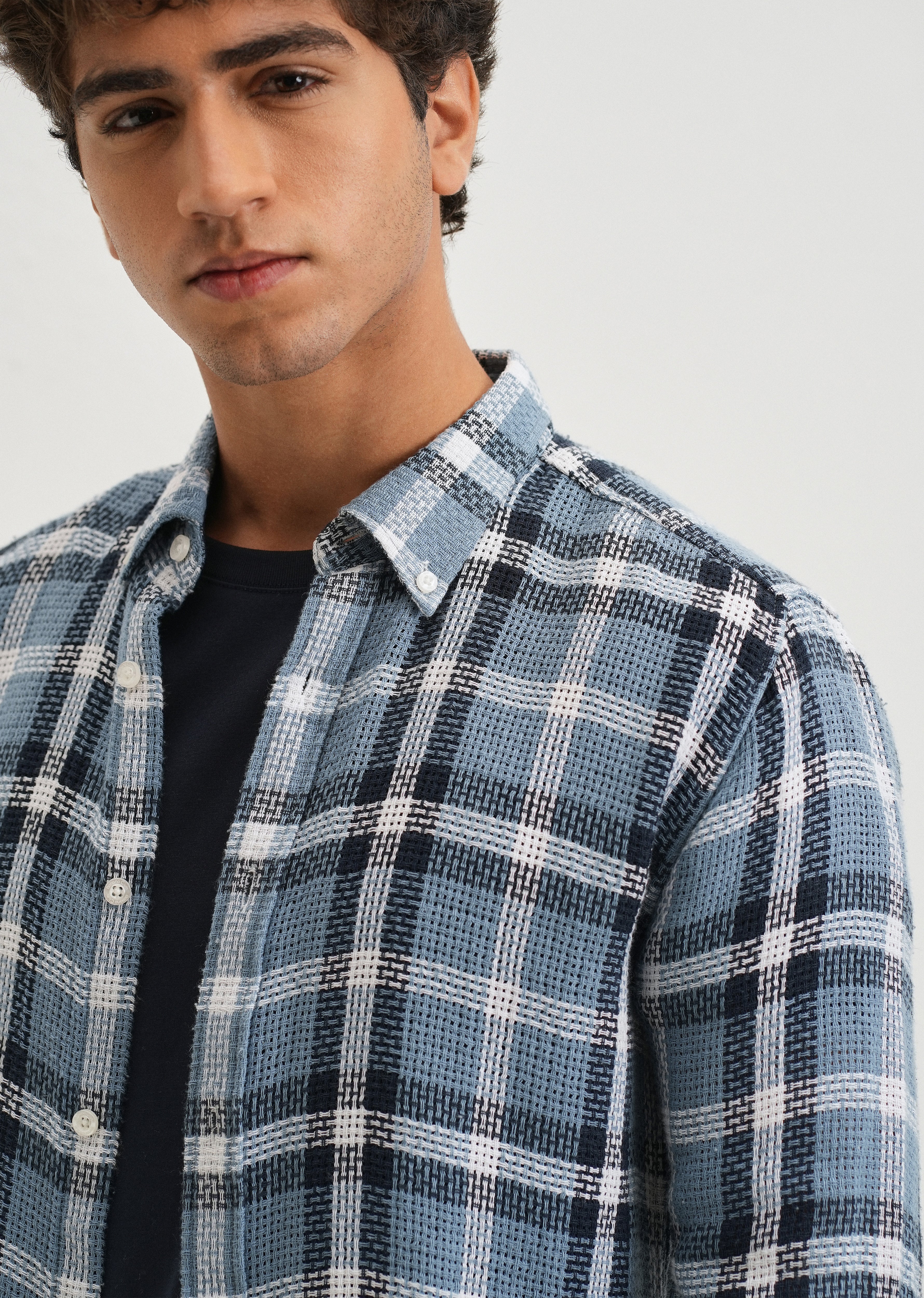Dulet Blue Check Shirt