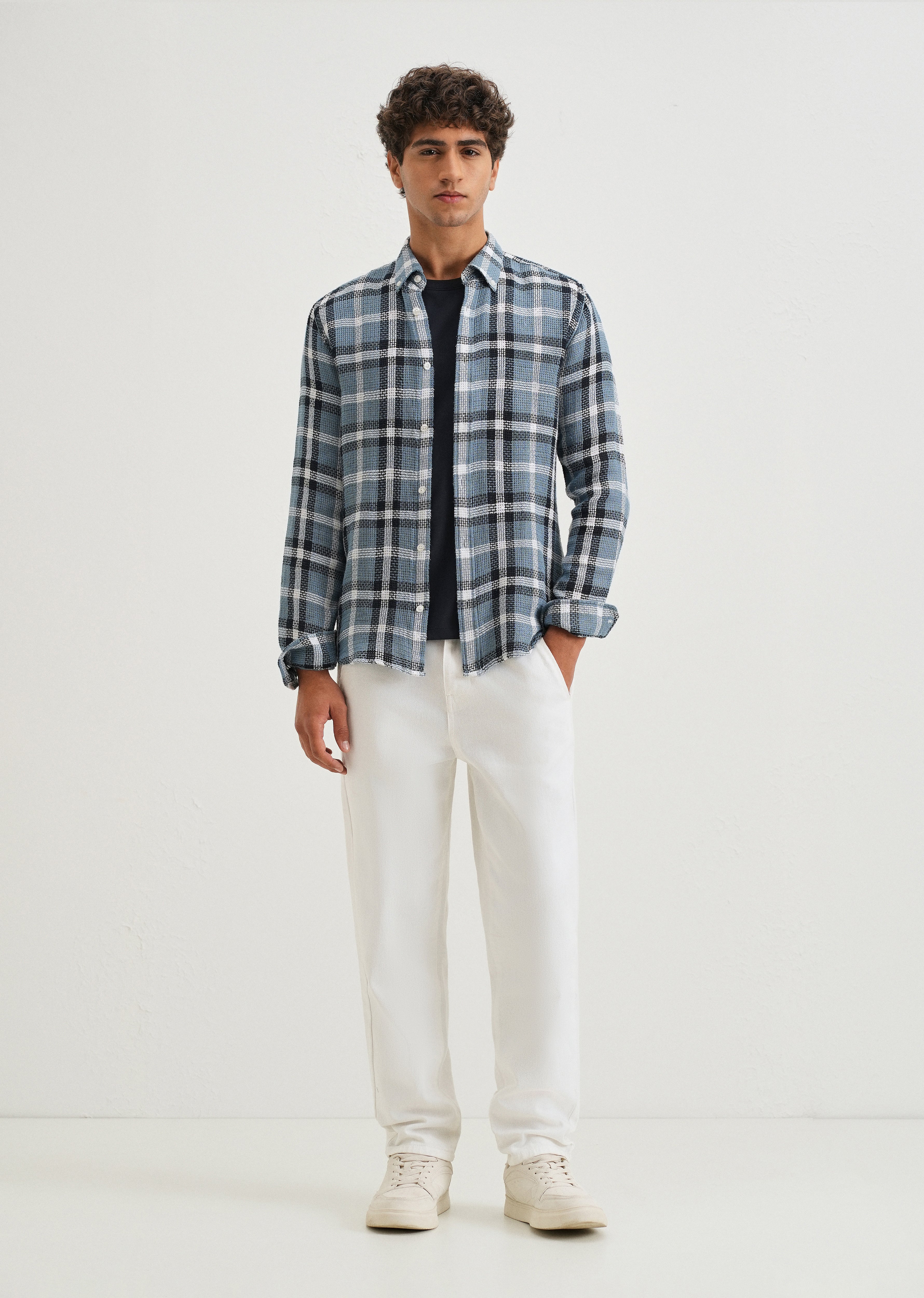 Dulet Blue Check Shirt