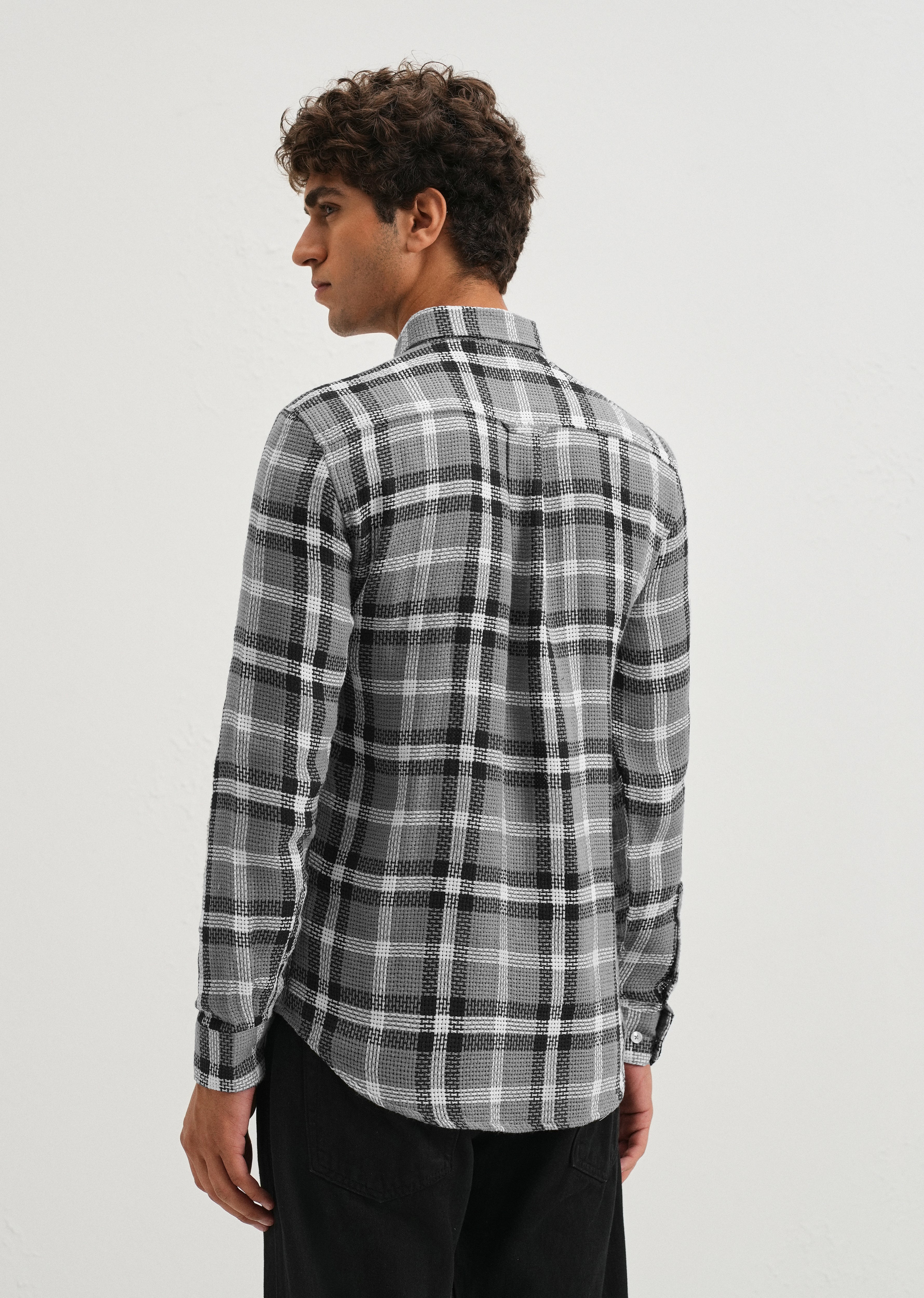 Dulet Gray Check Shirt