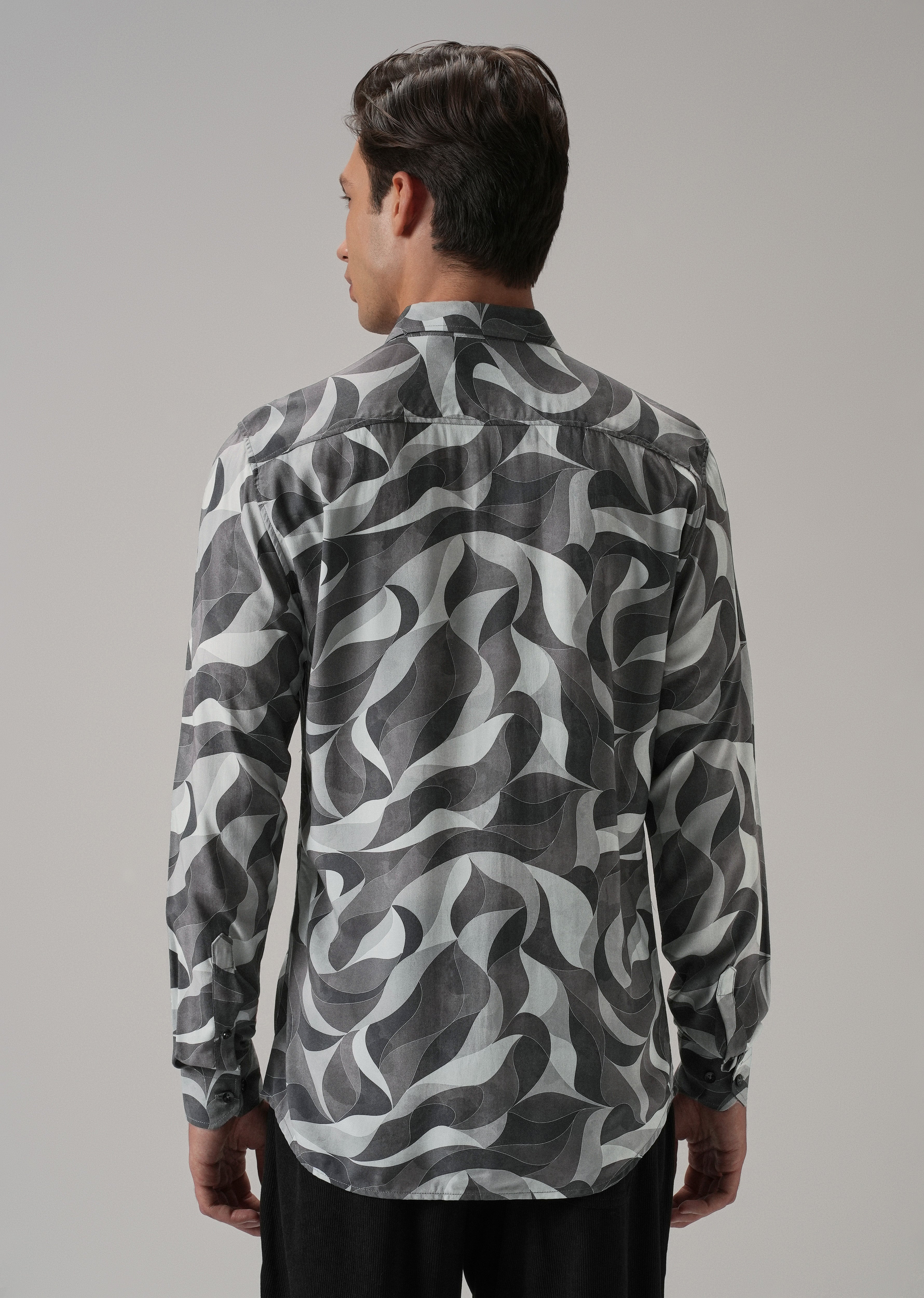 Dusky Violet Swirl Printed Shirt