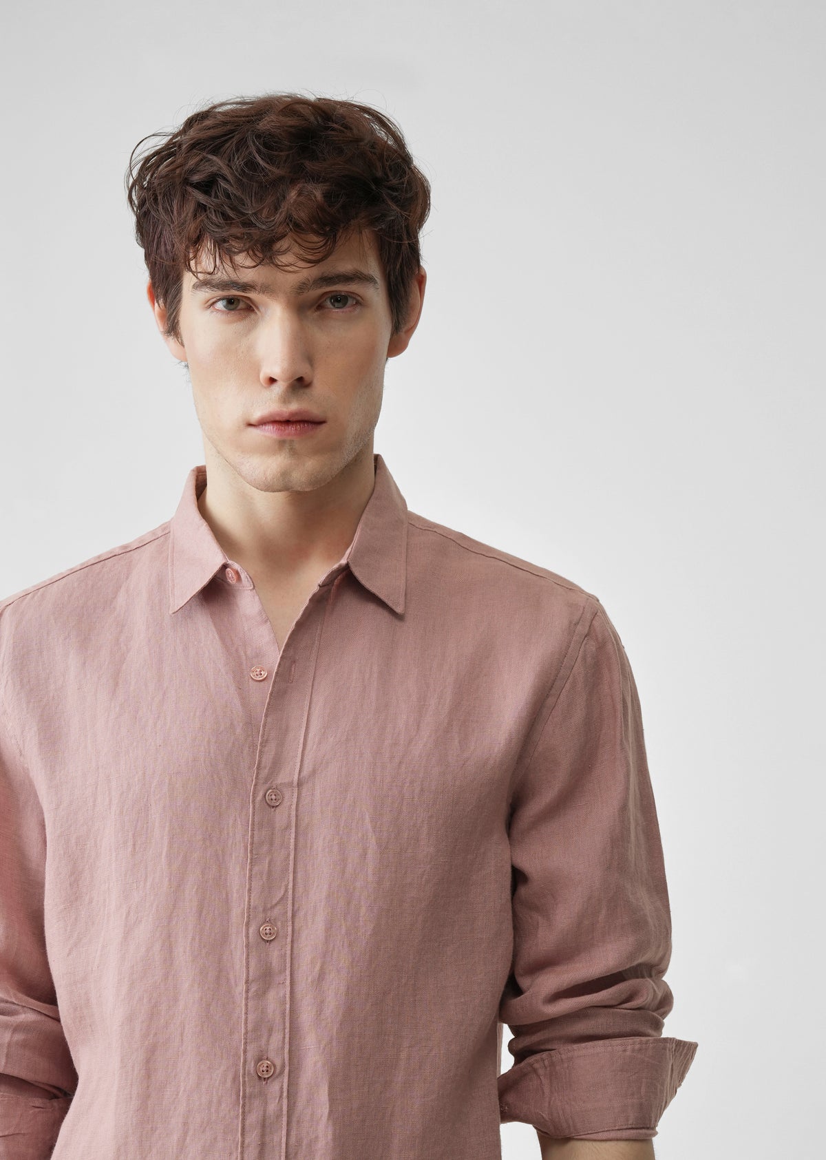 Dusty Pink 100% Pure Linen Shirt