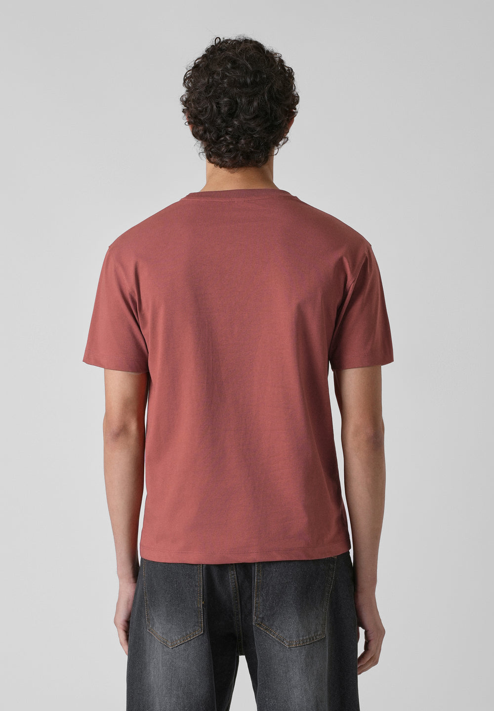 Dusty Rose Printed Slim Fit T-shirt