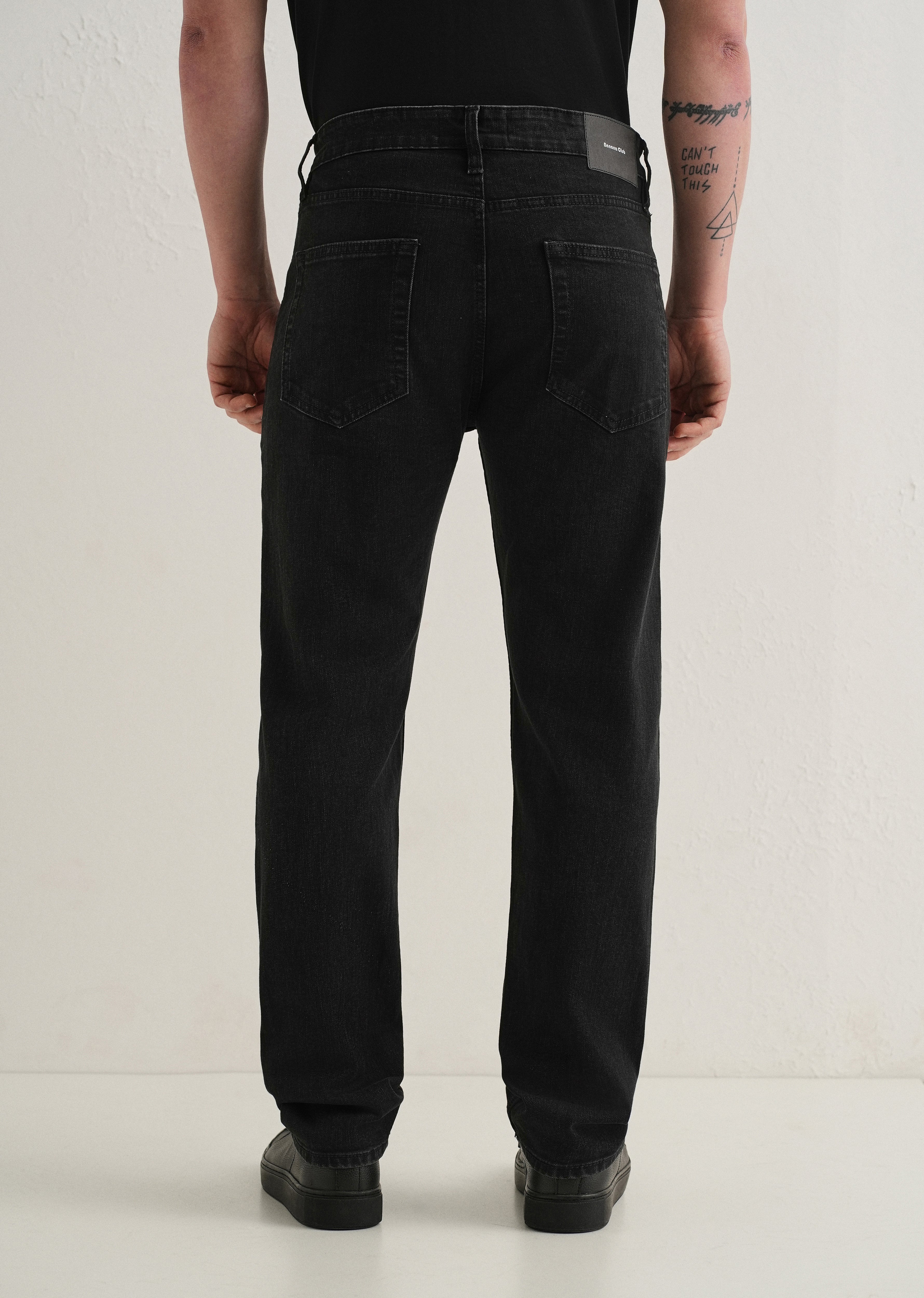 Ebony Black Straight Fit Denim