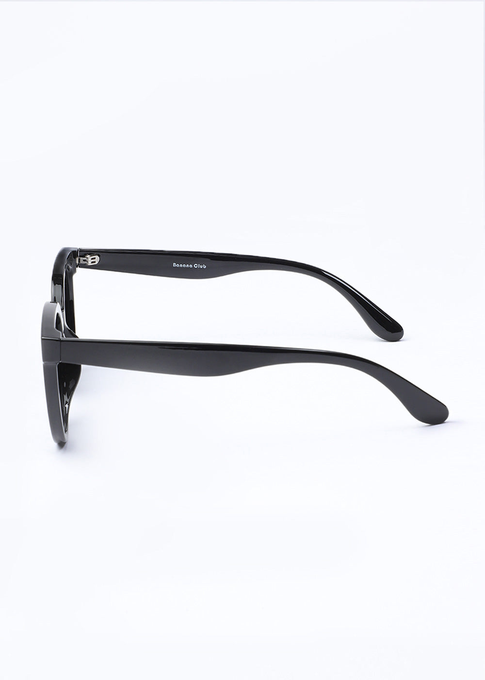 Ebony Black Unisex Oval Sunglasses