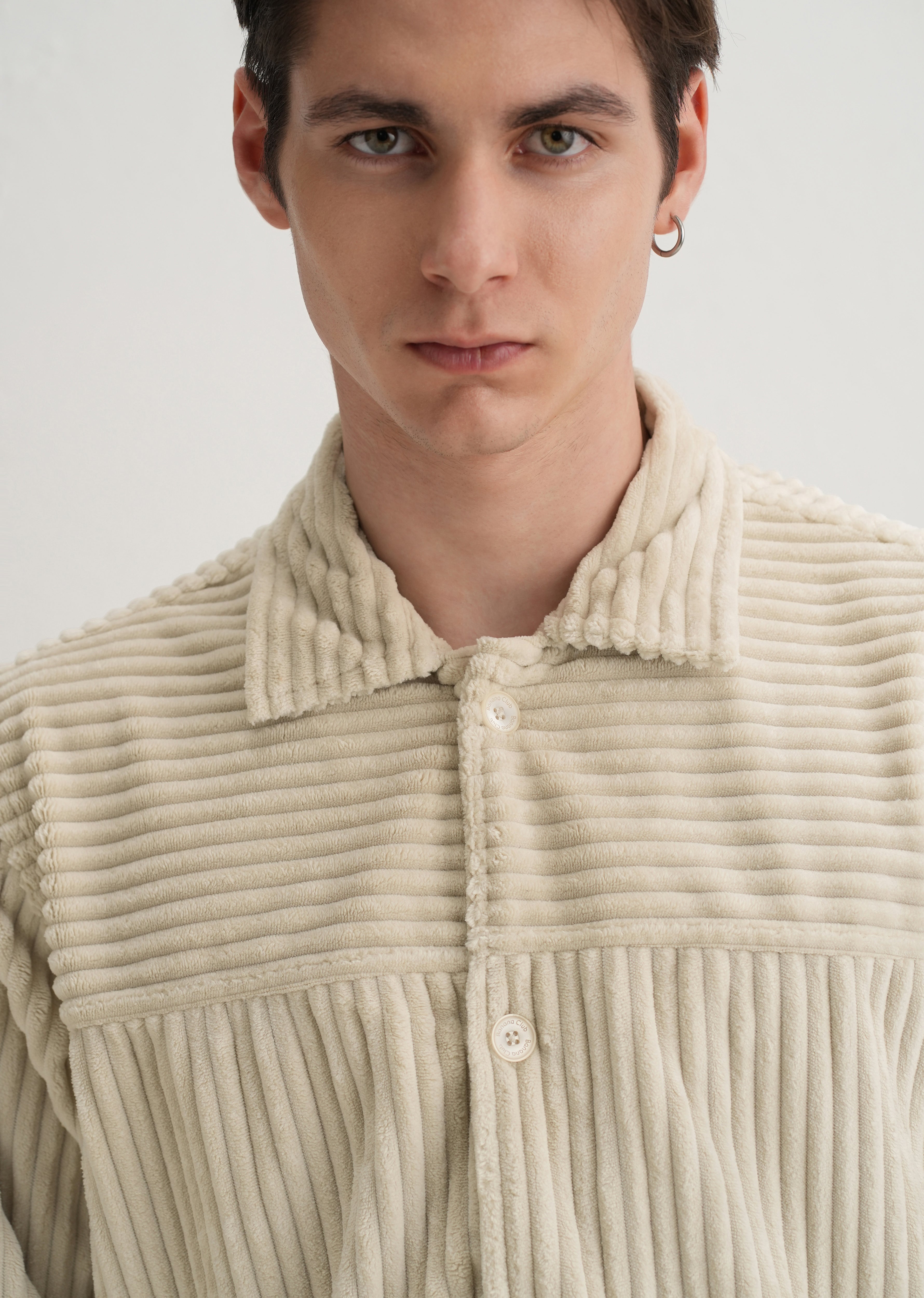 Ecru Corduroy Shacket