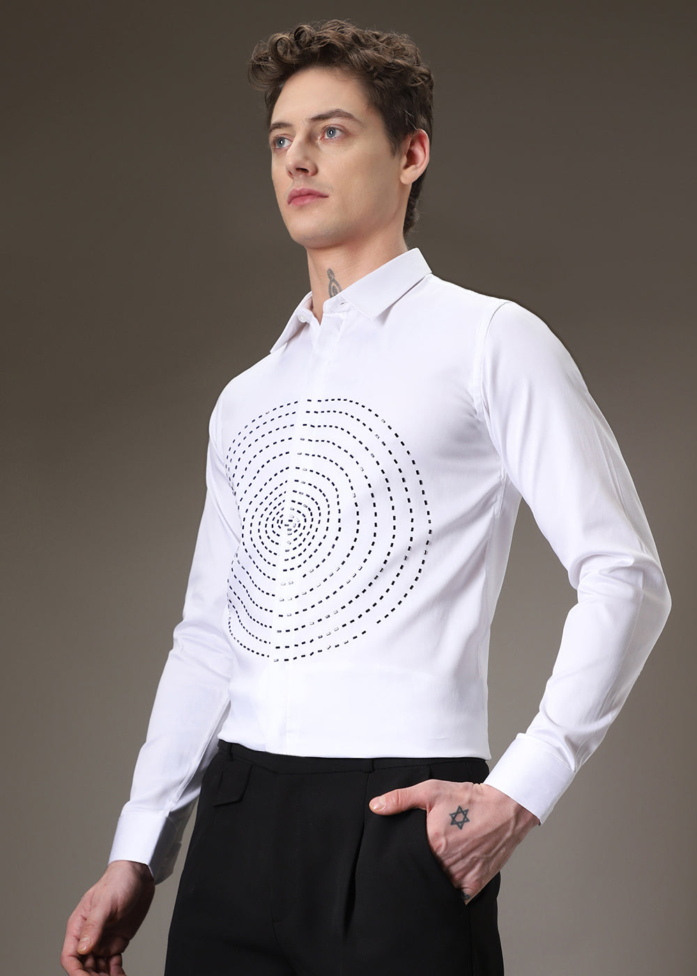 Embellished White Shirt