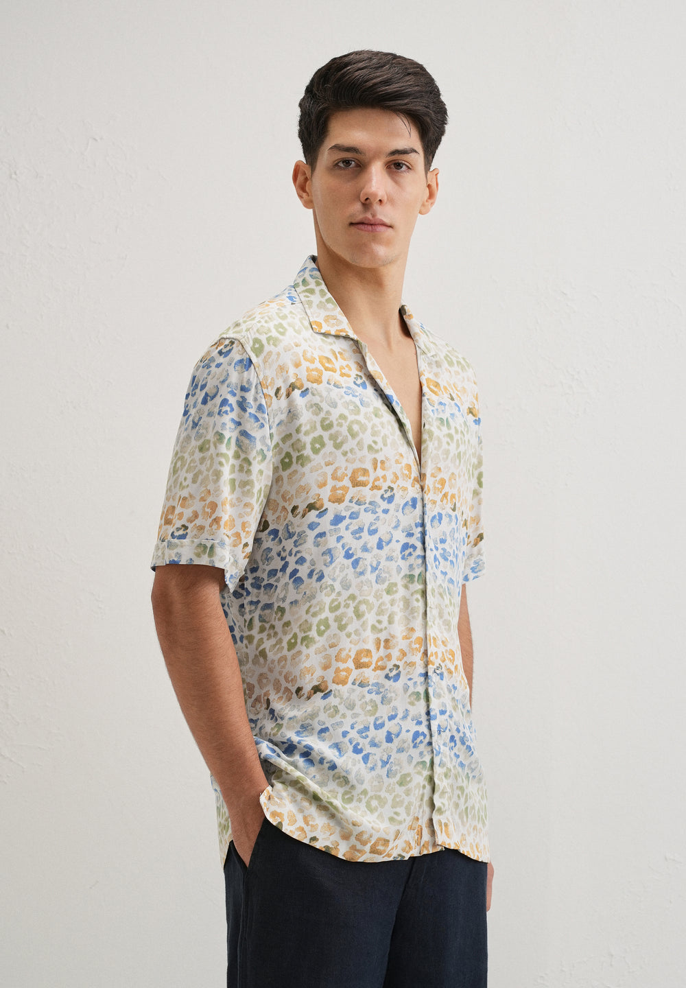 Exotic Fauna Print Half sleeve shirt