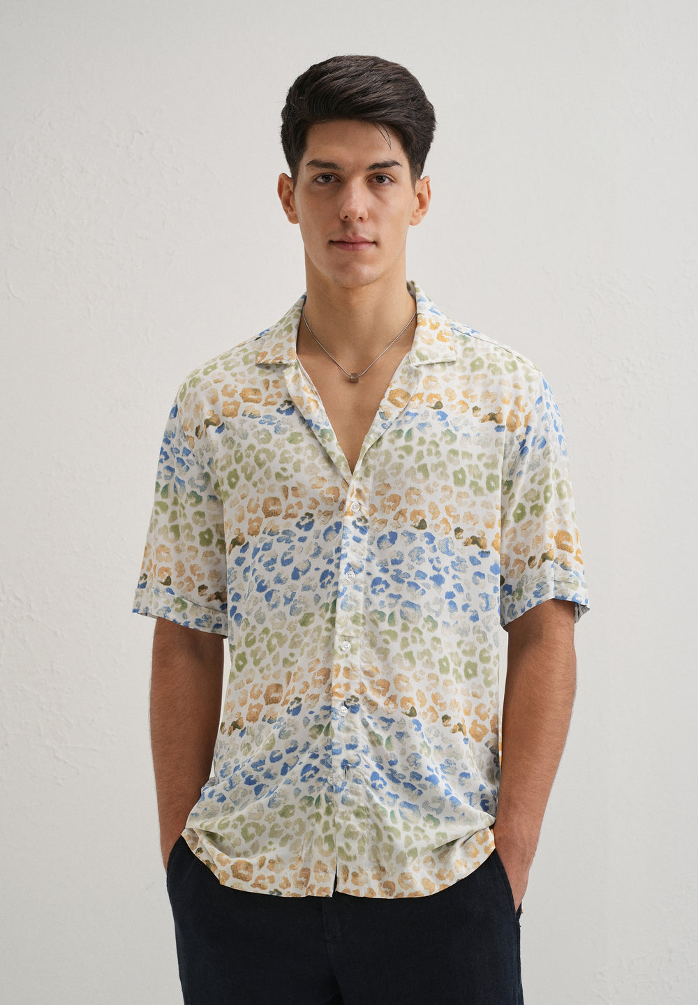 Exotic Fauna Print Half sleeve shirt