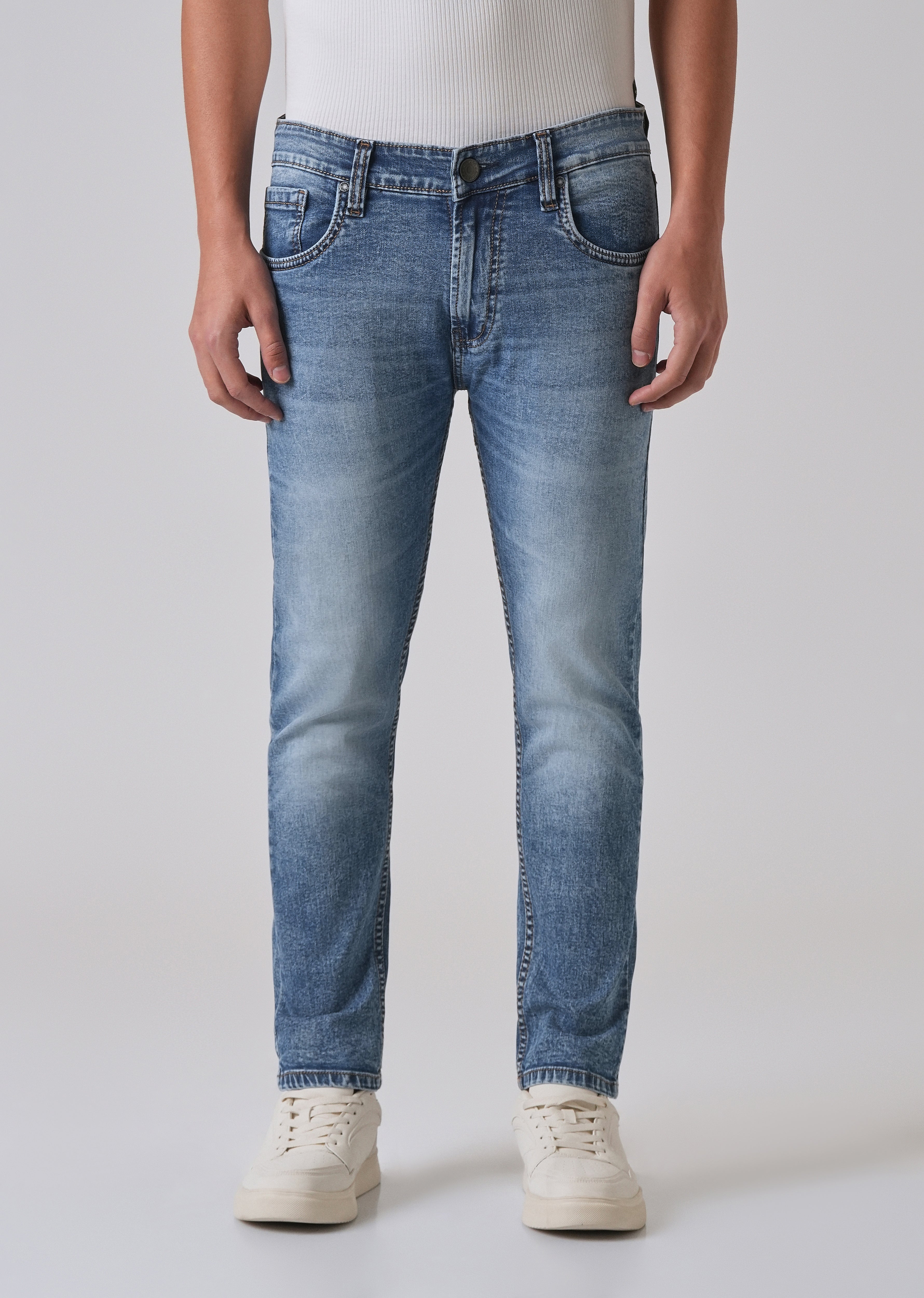 Faded Blue Slim fit Jeans