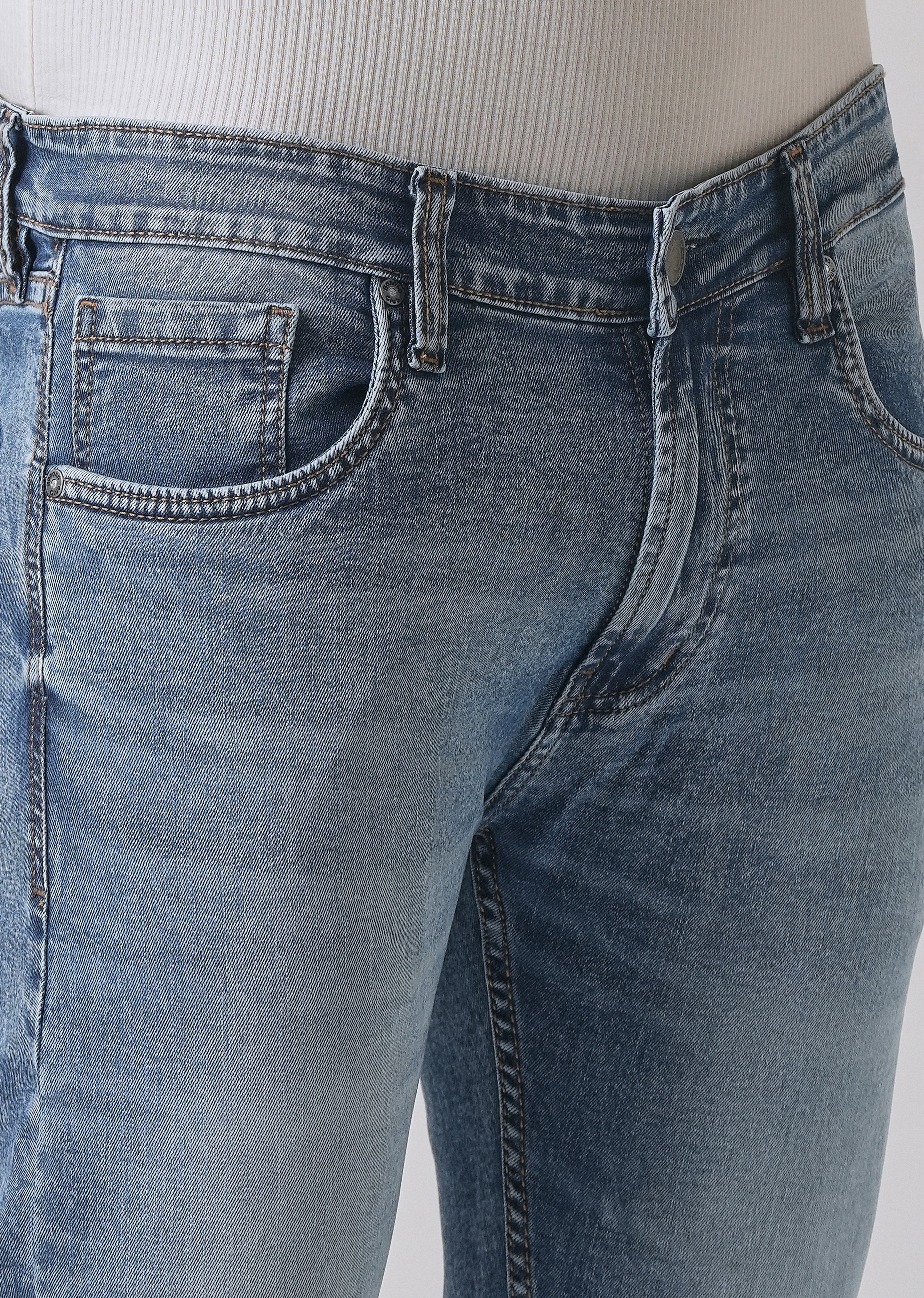 Faded Blue Slim fit Jeans